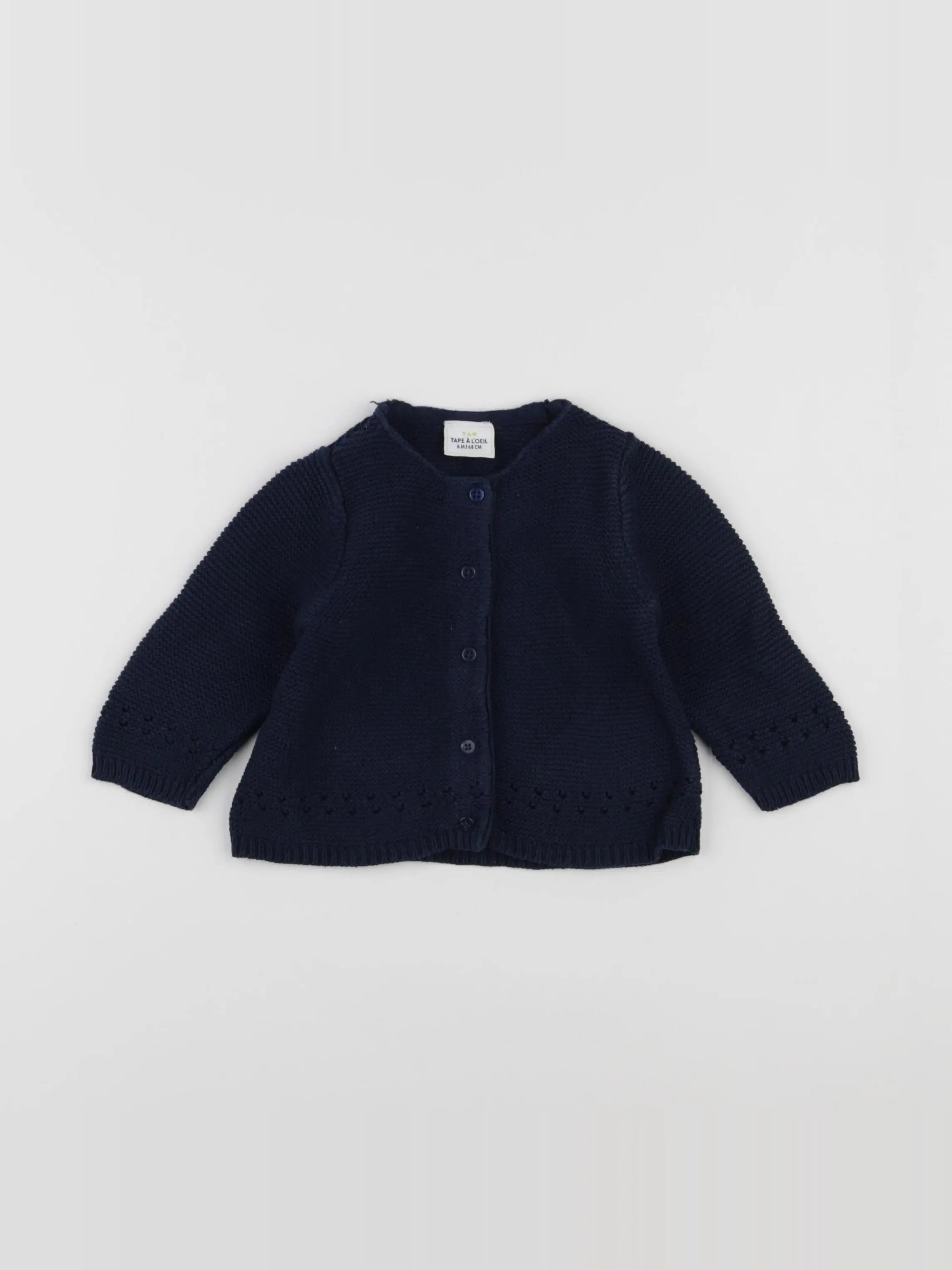 Tape à l'oeil - gilet bleu - 6 mois