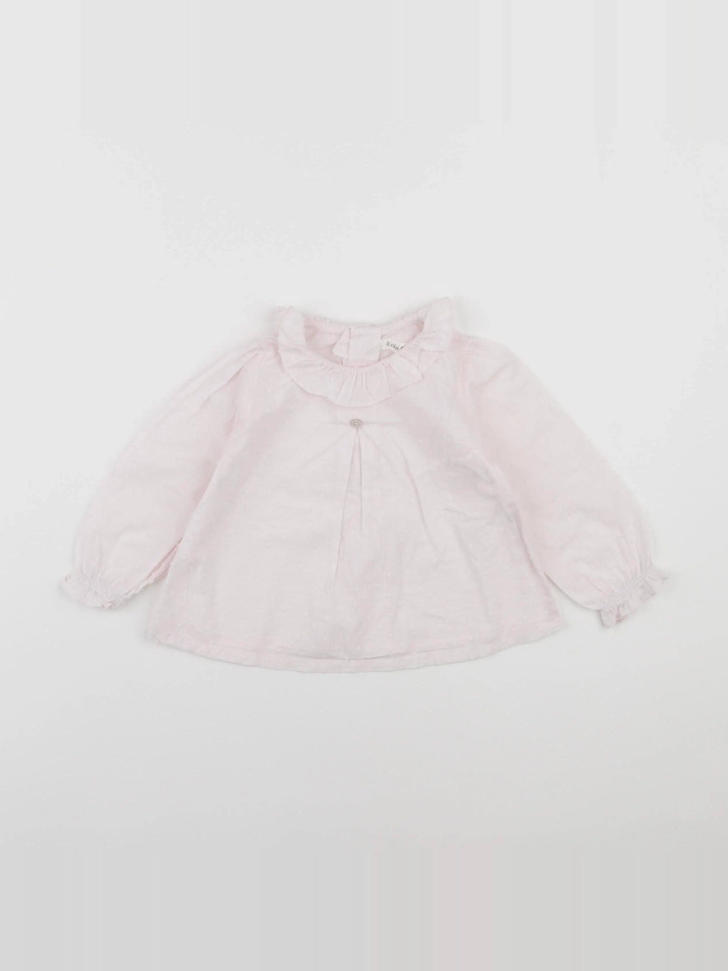 Lola Palacios - blouse rose - 12 mois