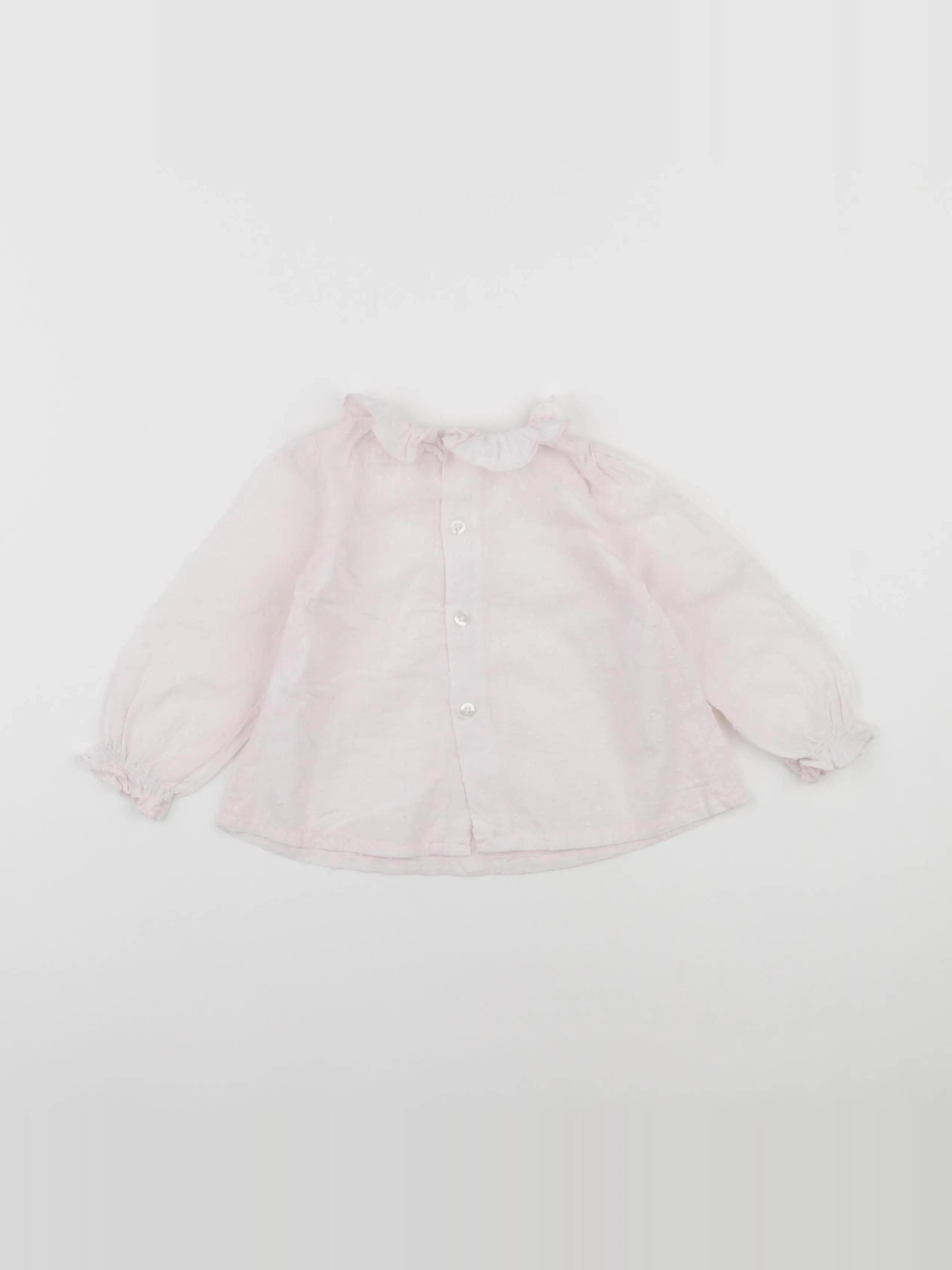 Lola Palacios - blouse rose - 12 mois