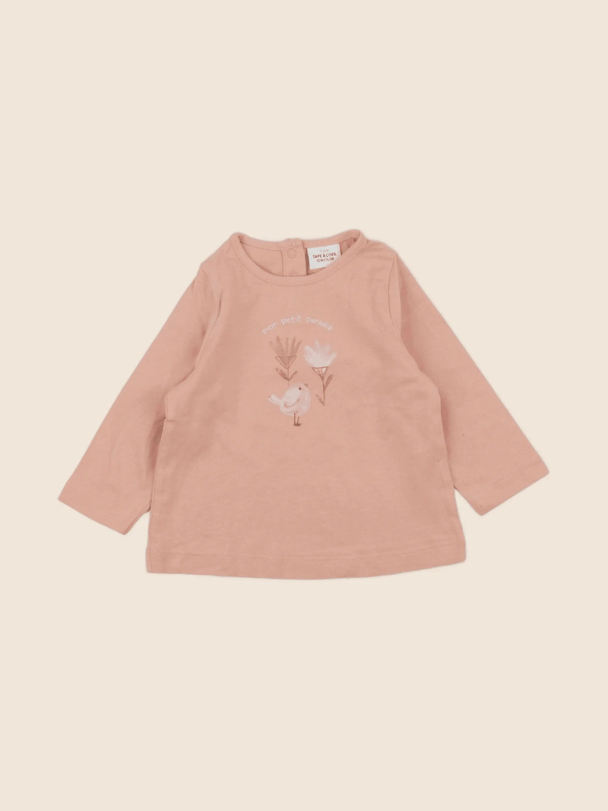 Tape à l'oeil - tee-shirt rose - 12 mois