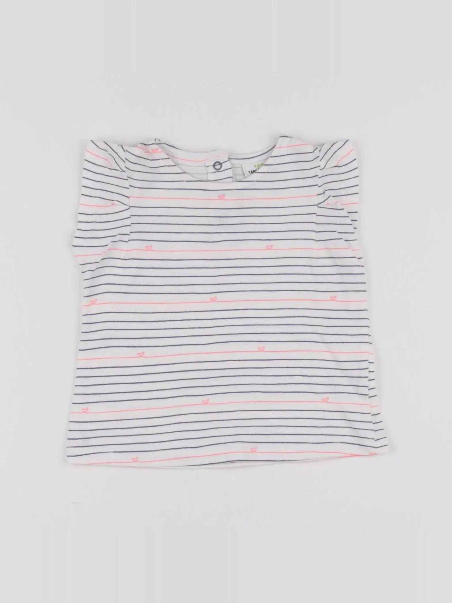 Tape à l'oeil - tee-shirt blanc, bleu - 6 mois