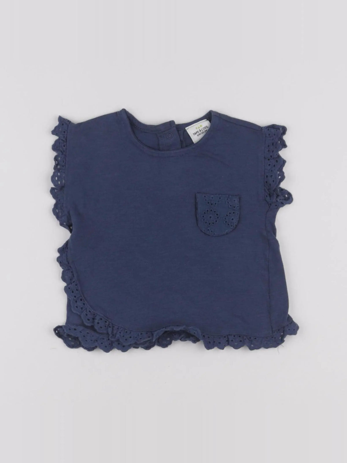 Tape à l'oeil - tee-shirt bleu - 6 mois