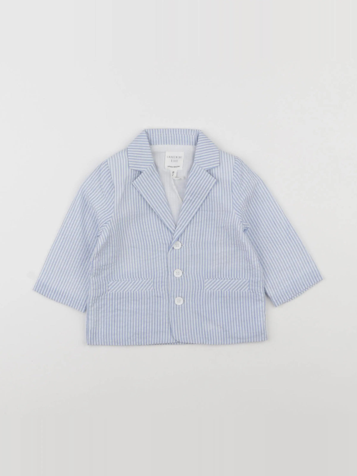 Carrément Beau - veste blanc, bleu - 6 mois