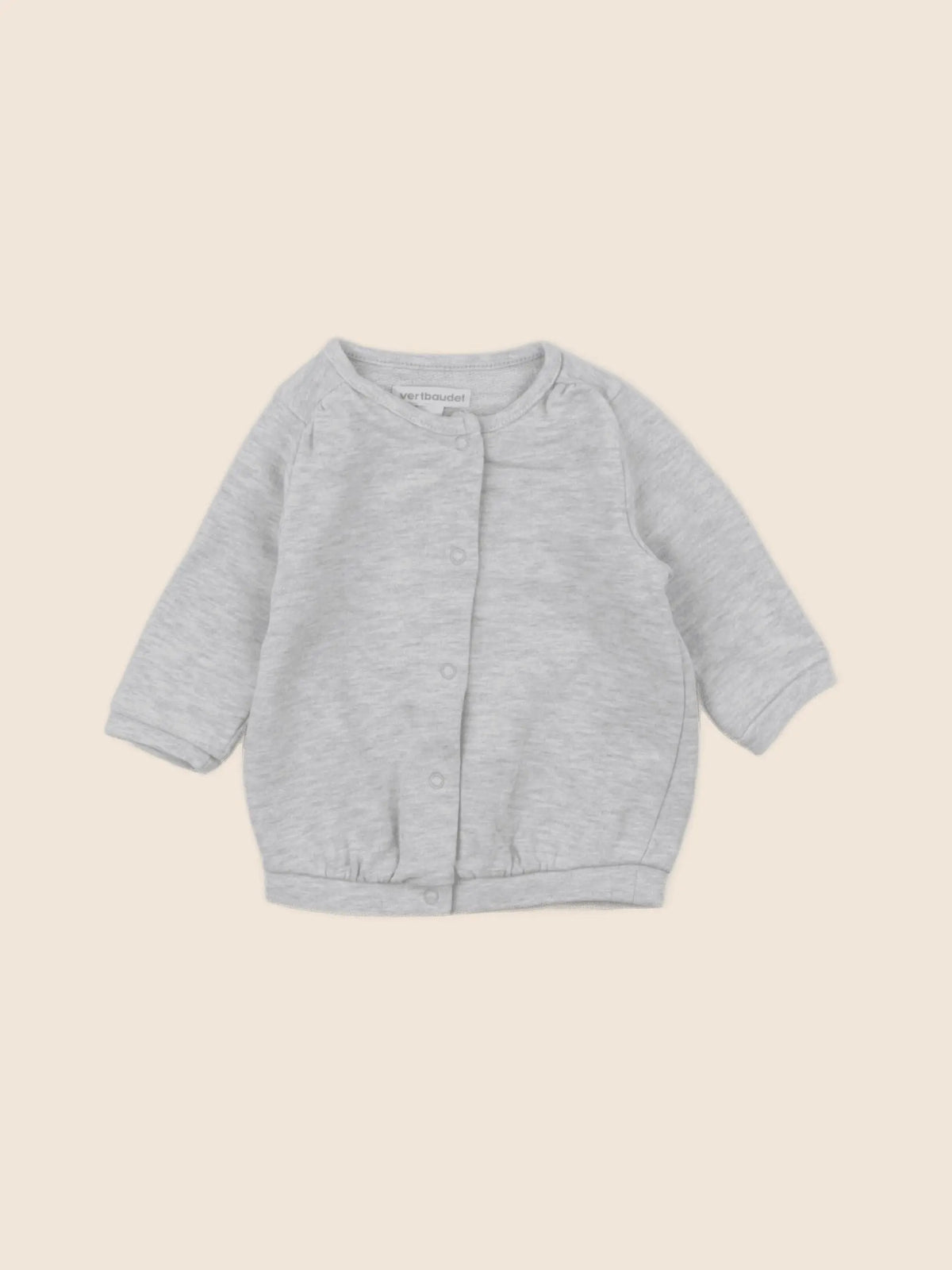 Vertbaudet - sweat gris - 3 mois