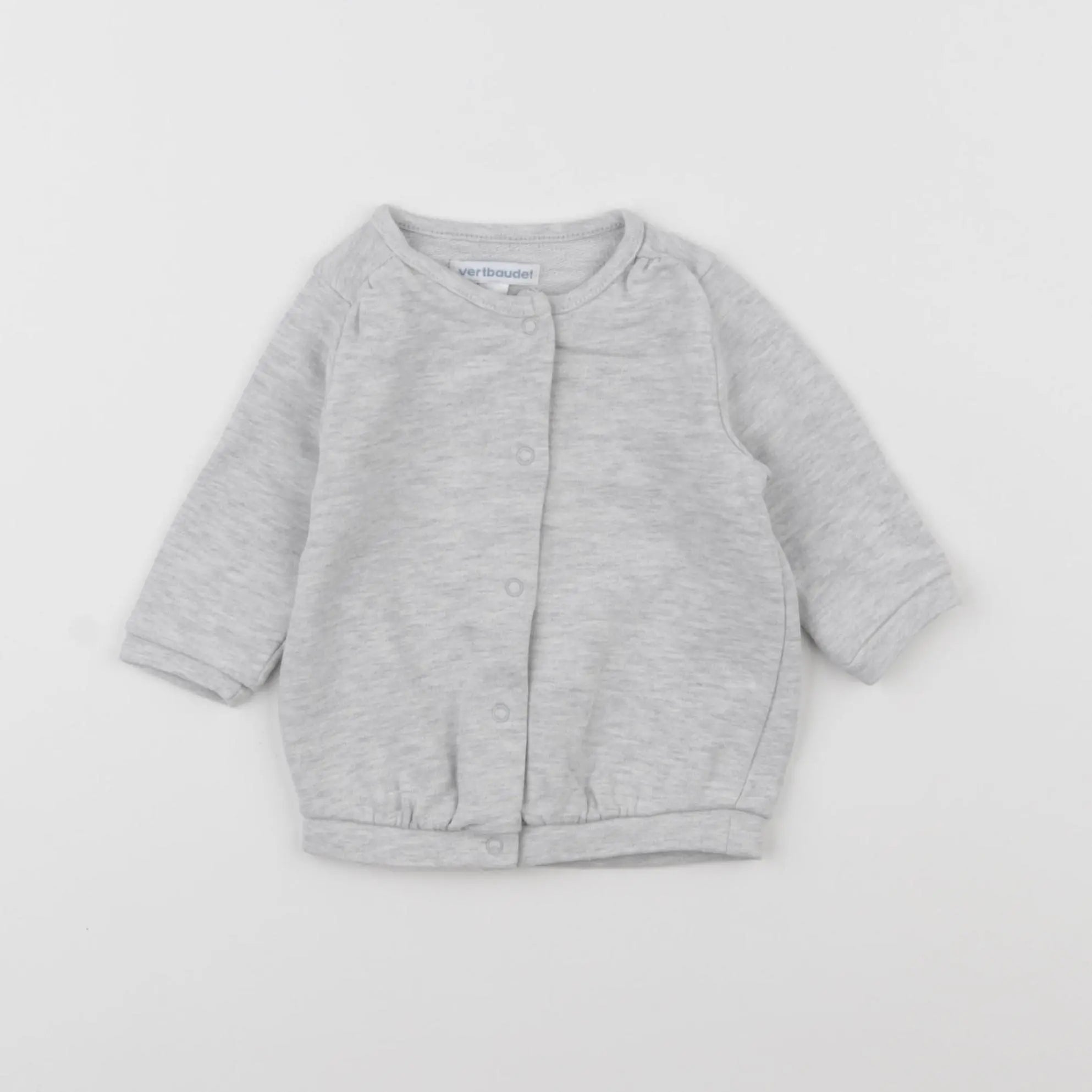 Vertbaudet - sweat gris - 3 mois