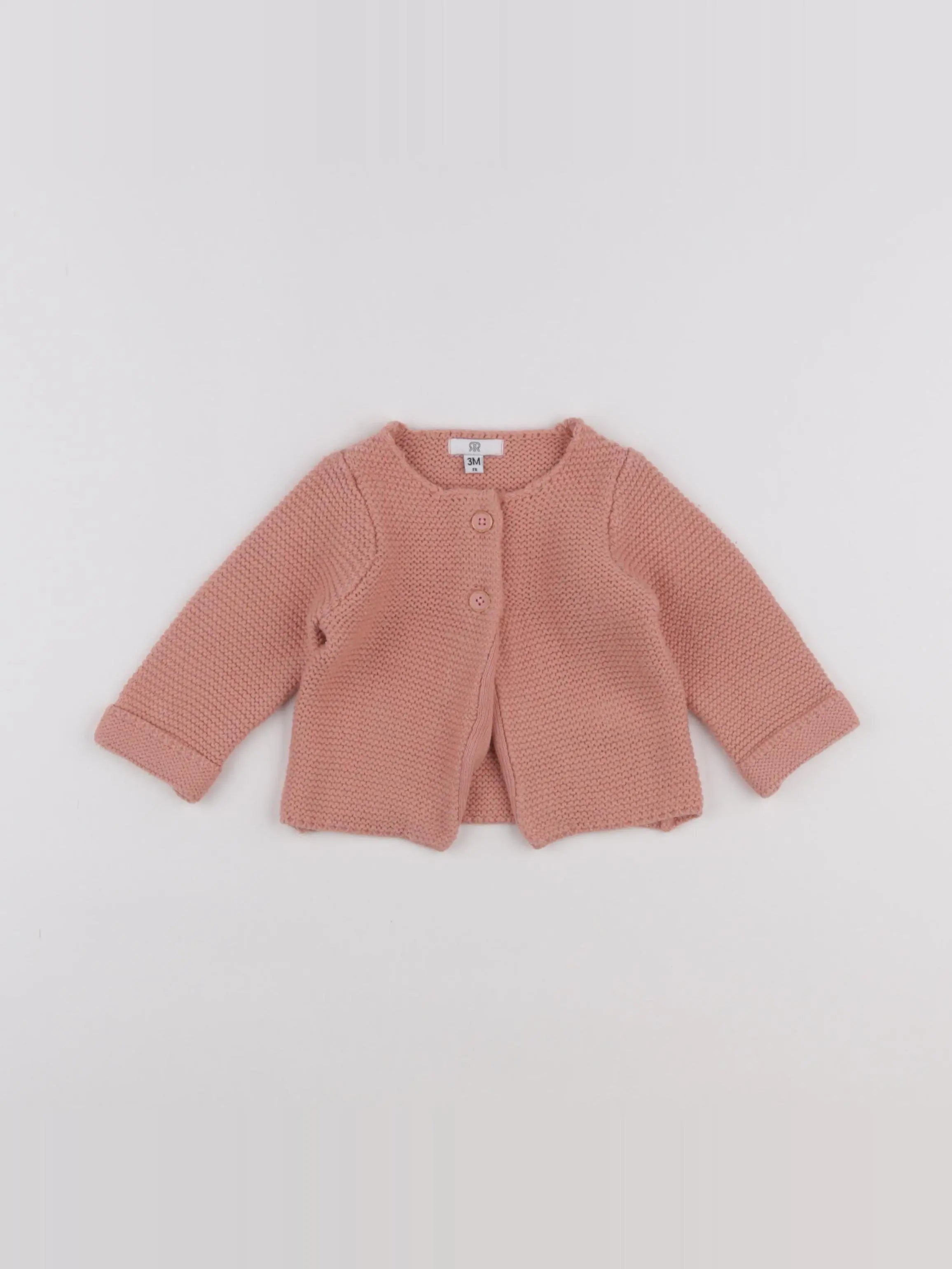 La Redoute - gilet rose - 3 mois