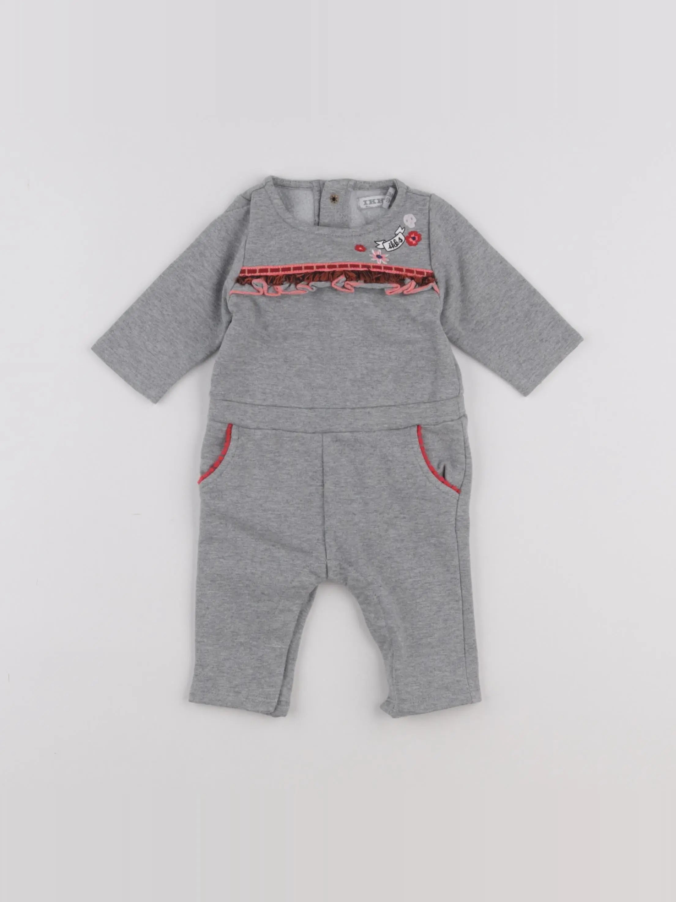 IKKS - combinaison gris - 3 mois