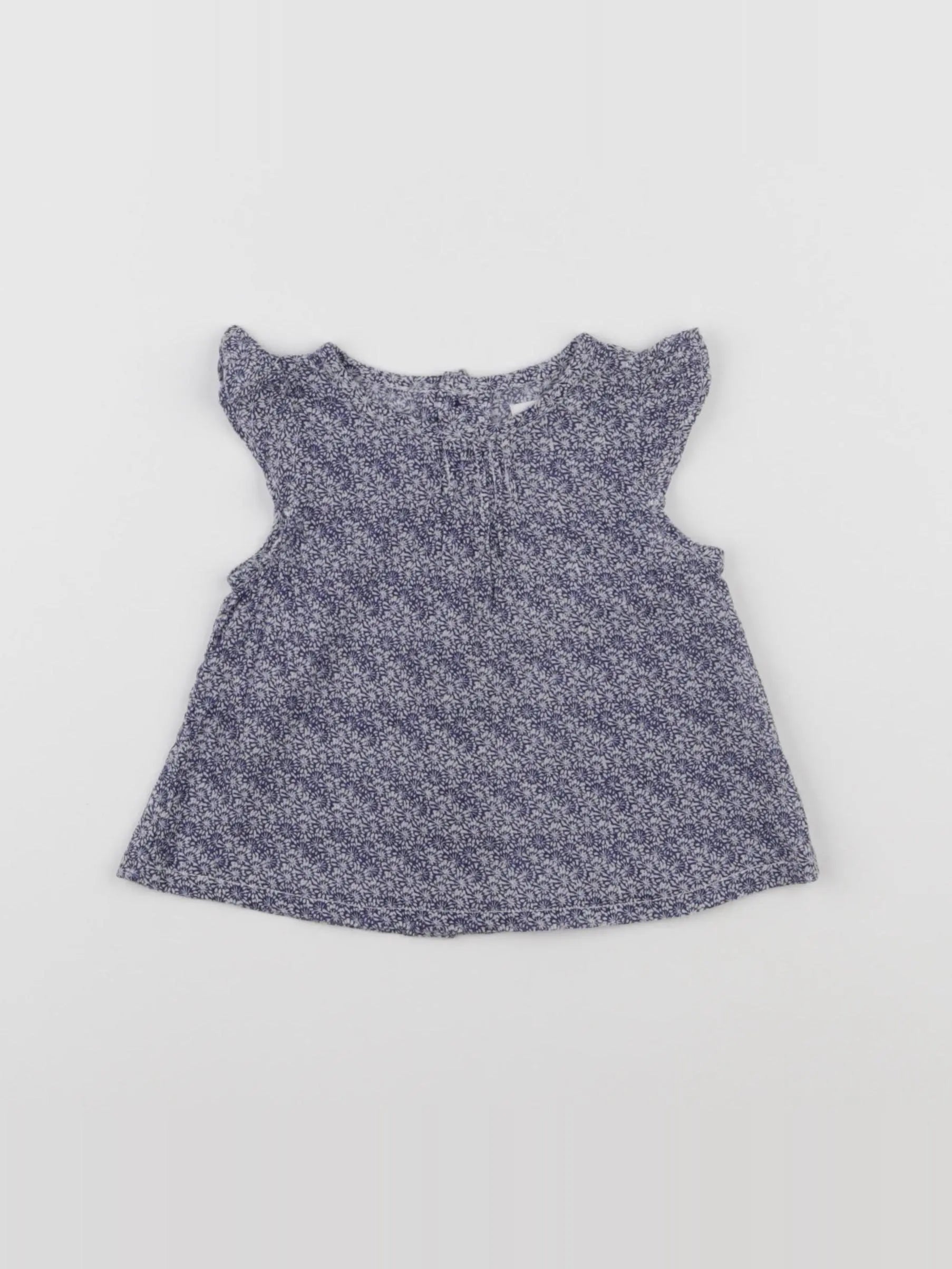 Boutchou - blouse bleu - 3 mois