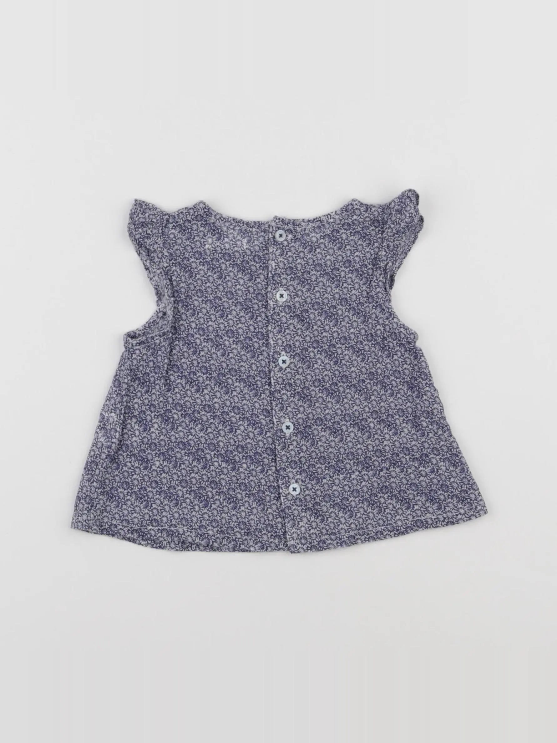 Boutchou - blouse bleu - 3 mois