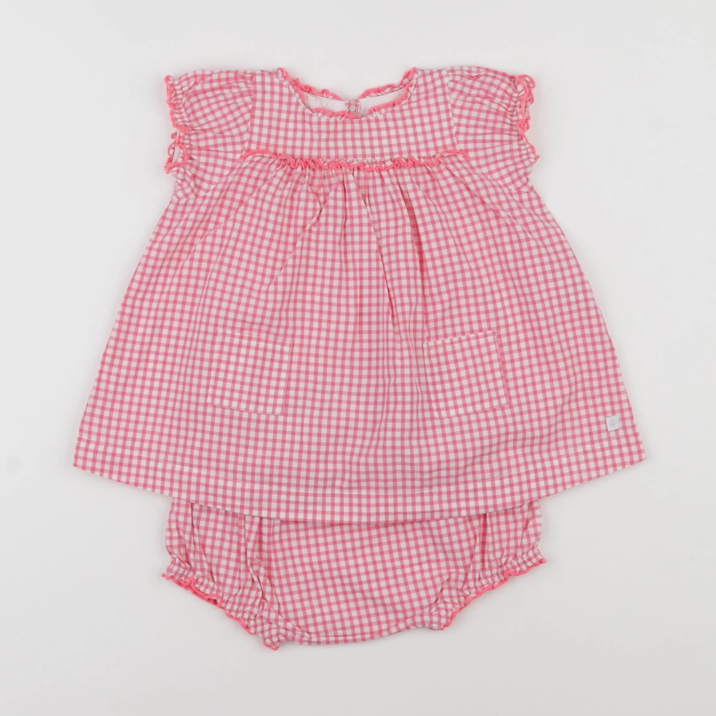 Petit Bateau - robe rose - 6 mois