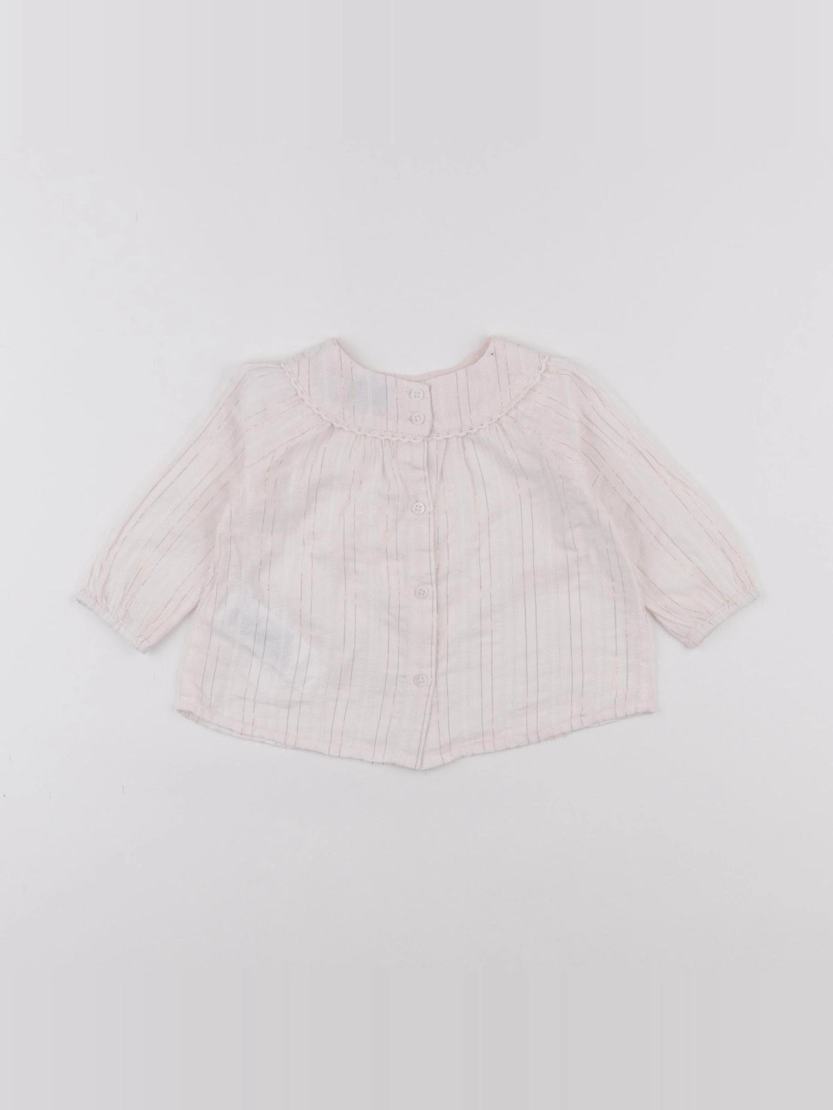 Cyrillus - blouse blanc, or - 6 mois