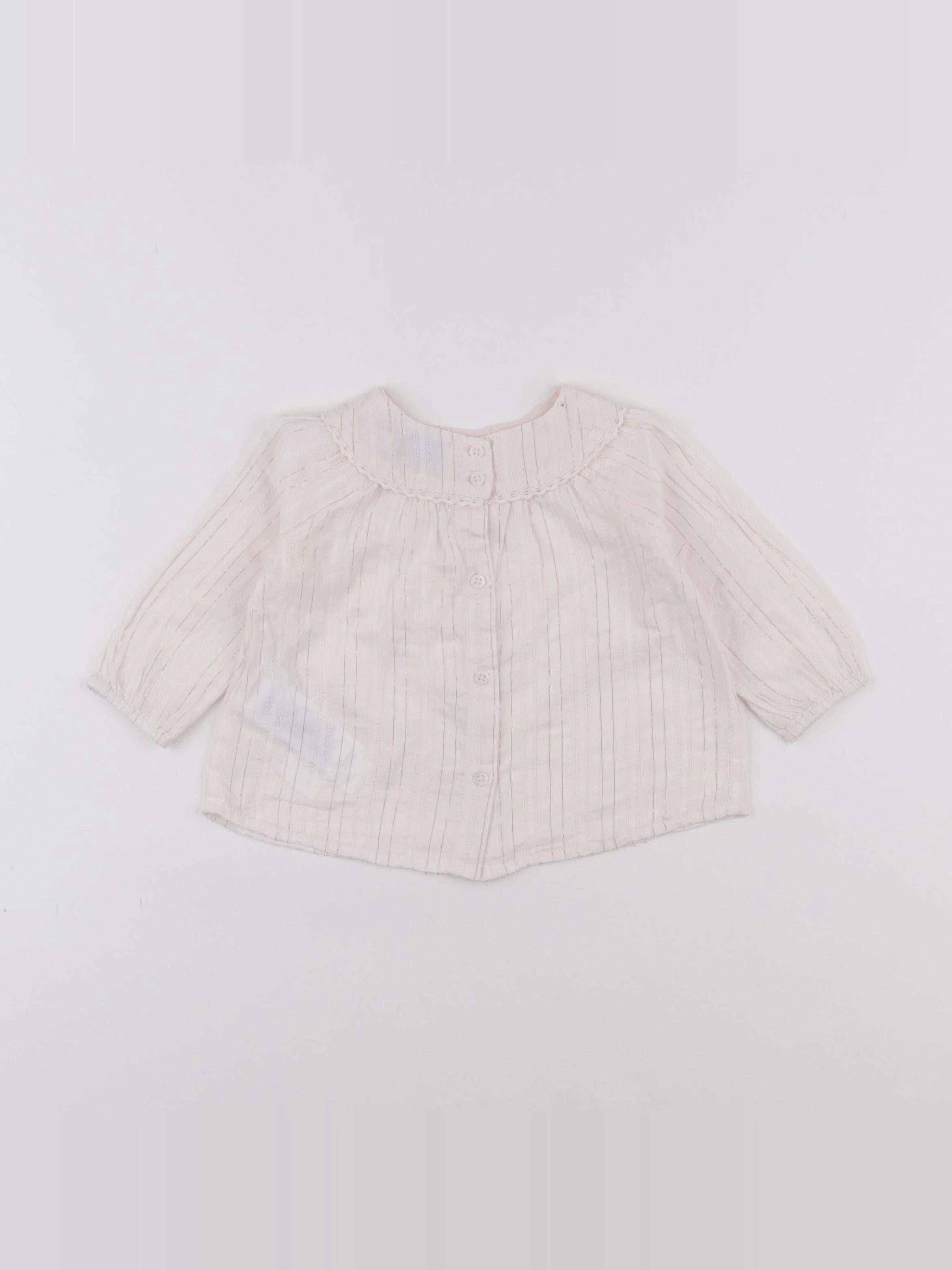 Cyrillus - blouse blanc, or - 6 mois