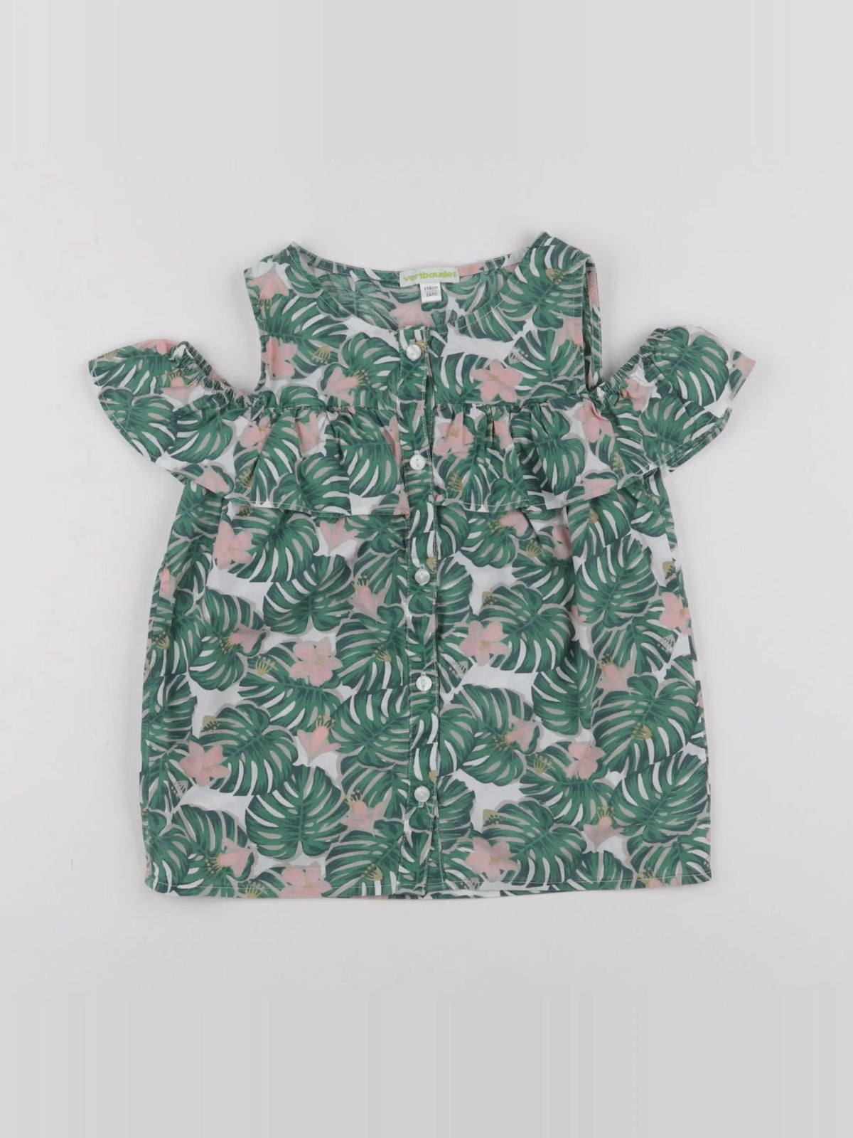 Vertbaudet - blouse vert - 6 ans