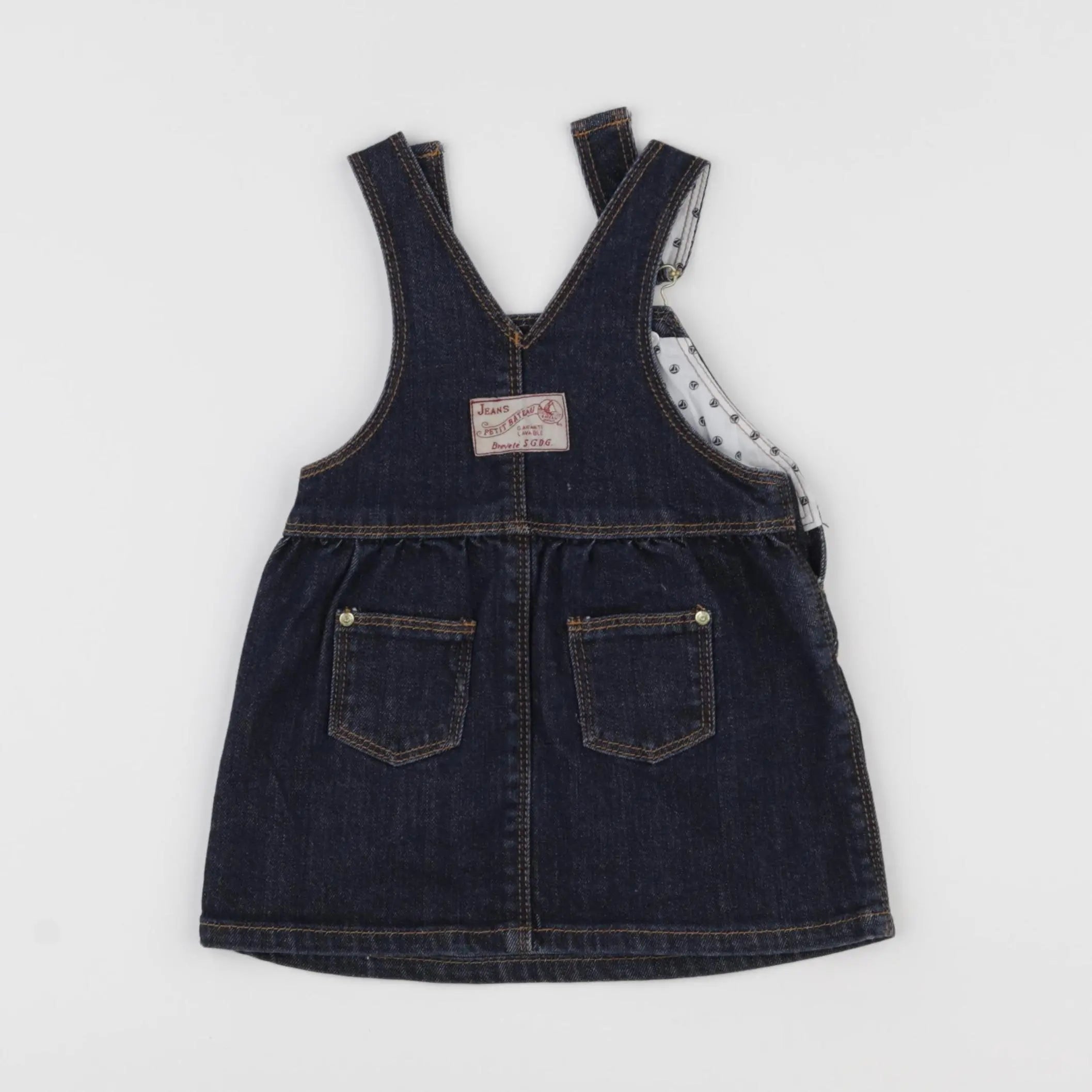 Petit Bateau - robe bleu - 12 mois