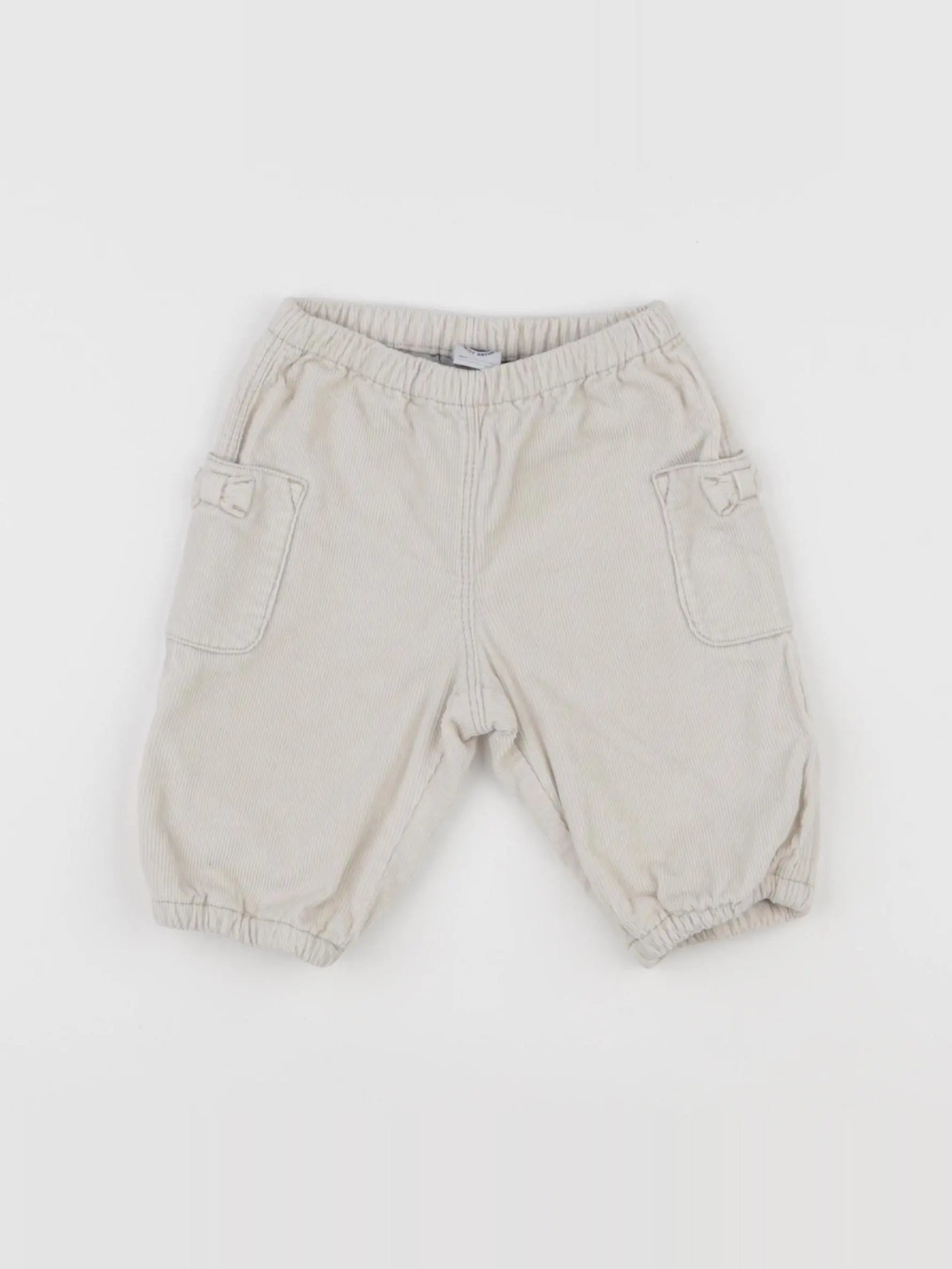 Petit Bateau - pantalon doublé beige - 3 mois