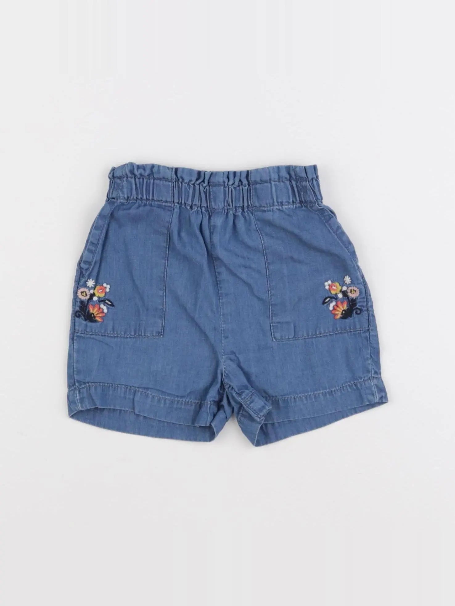 Little Cigogne - short bleu - 12 mois