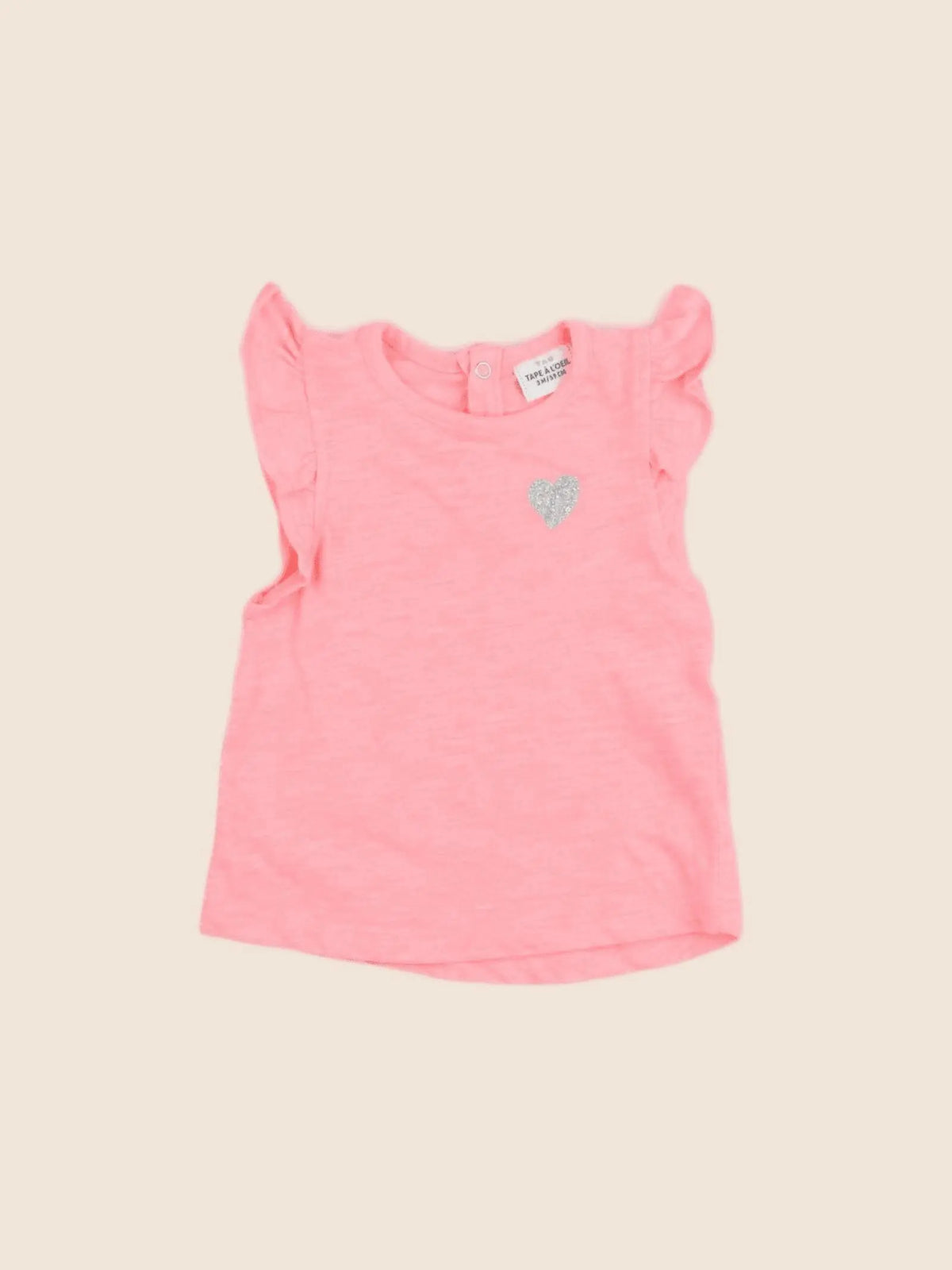 Tape à l'oeil - tee-shirt rose fluo - 3 mois