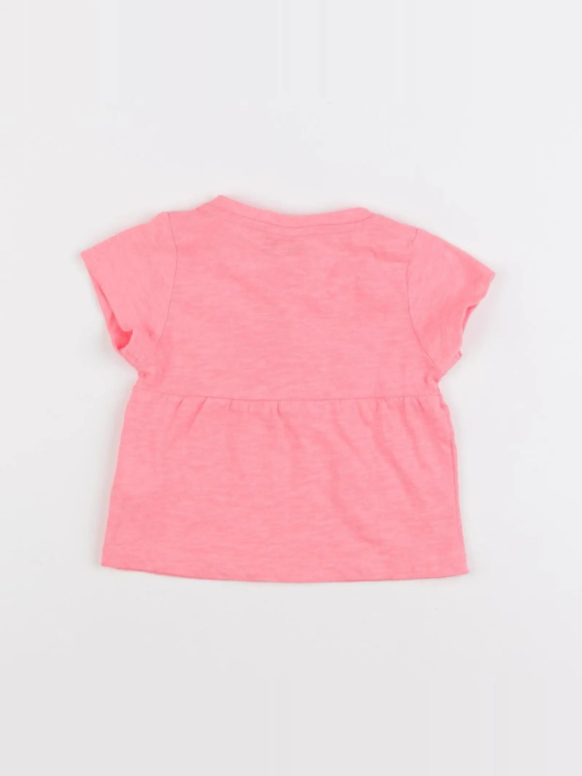 Tape à l'oeil - tee-shirt rose fluo - 3 mois