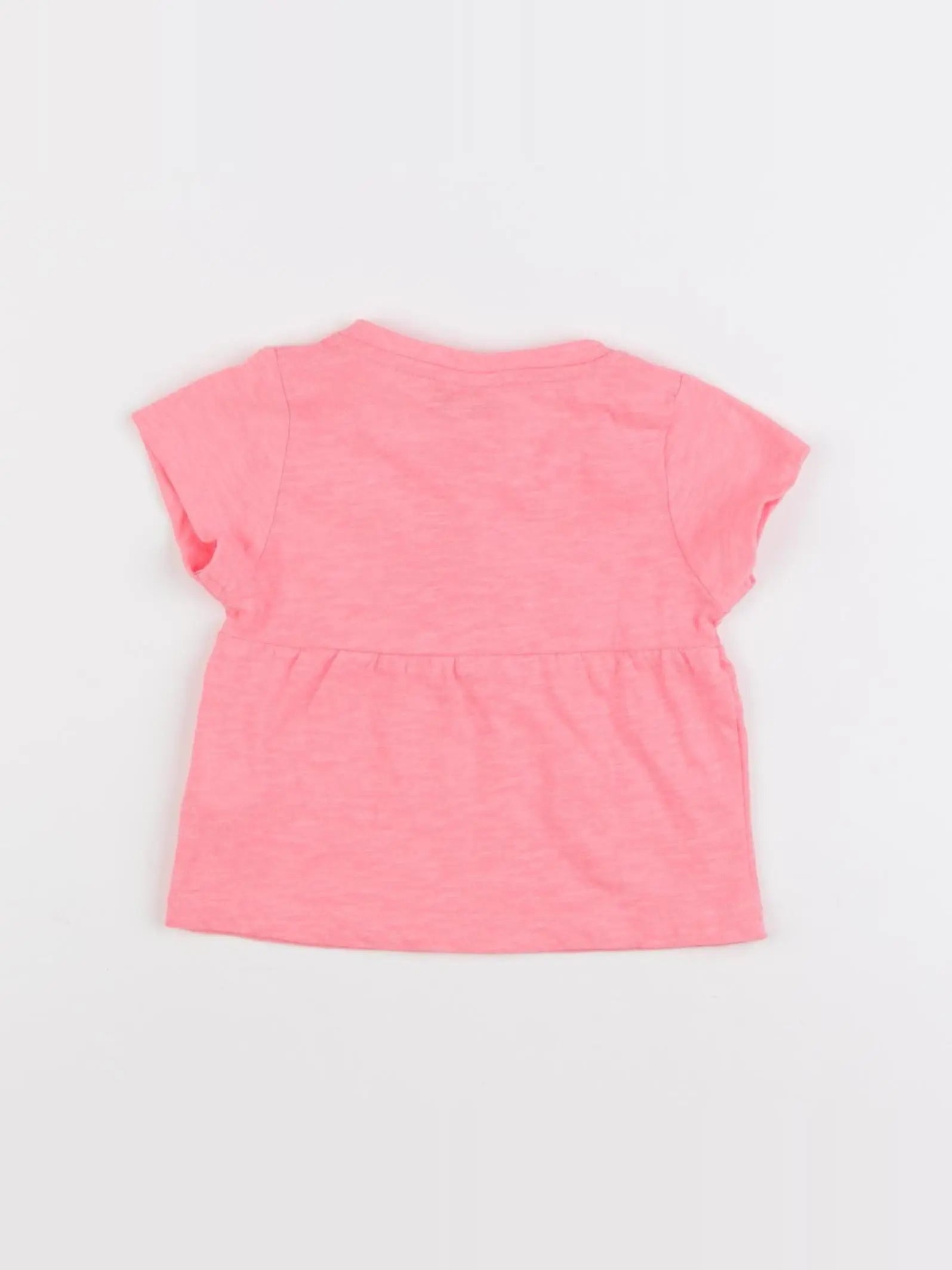 Tape à l'oeil - tee-shirt rose fluo - 3 mois
