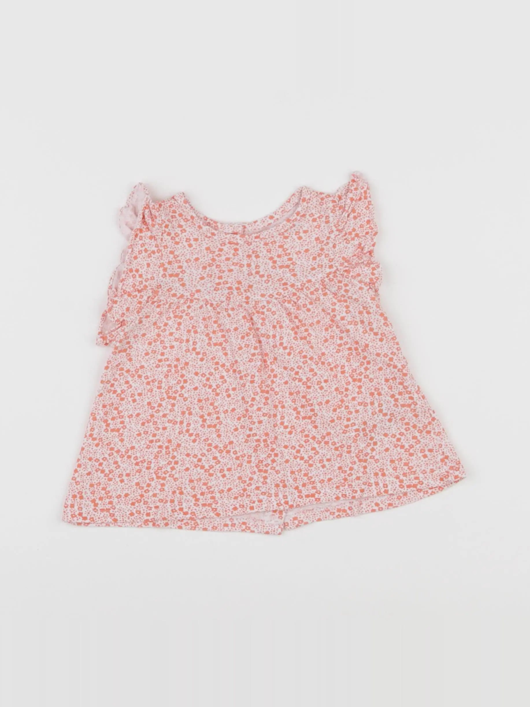 Vertbaudet - robe blanc, rouge - 9 mois