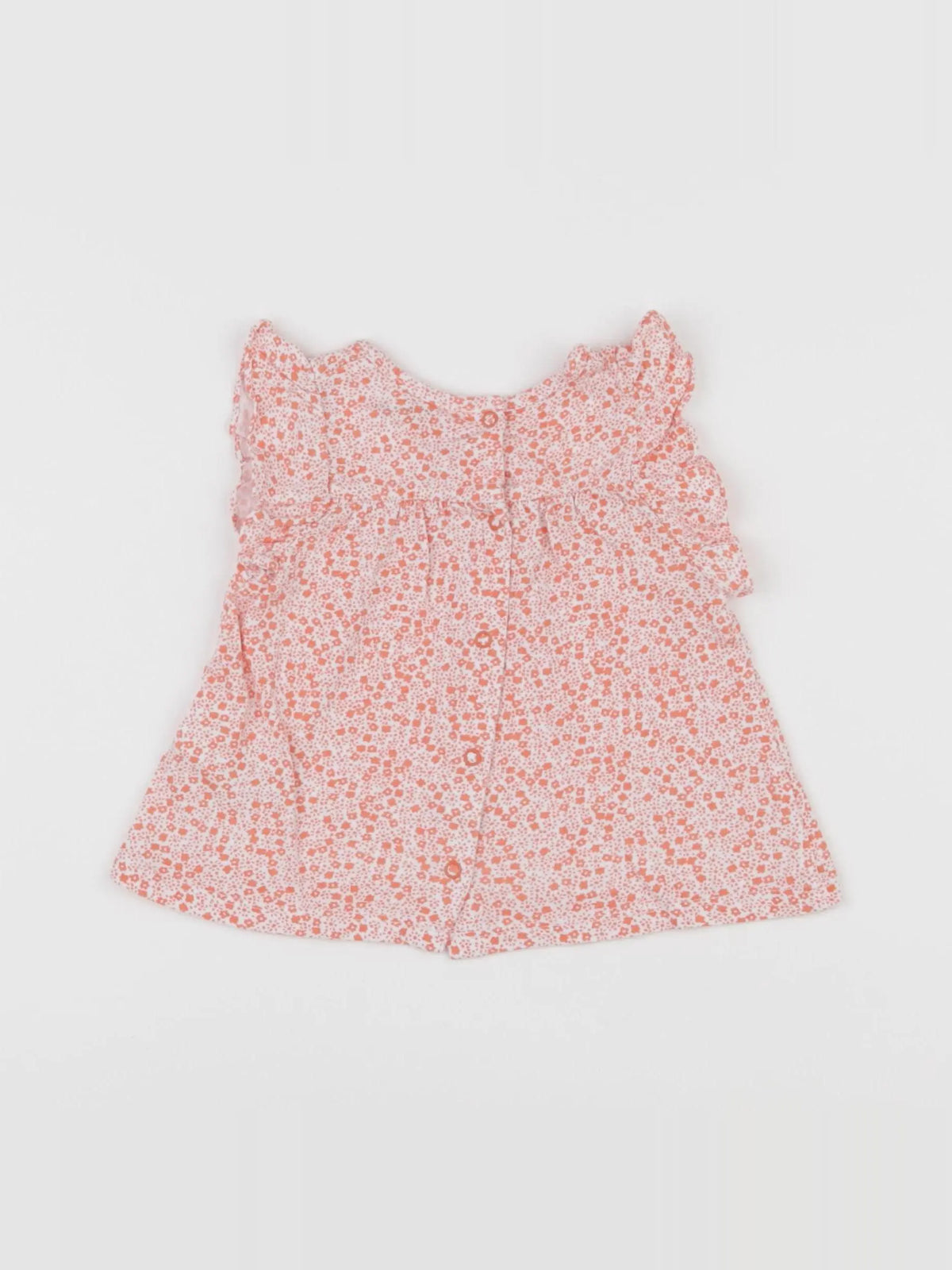 Vertbaudet - robe blanc, rouge - 9 mois