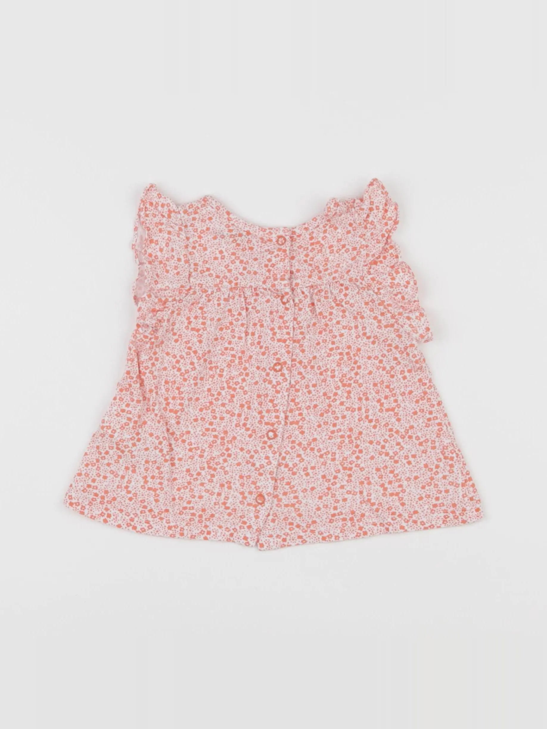 Vertbaudet - robe blanc, rouge - 9 mois