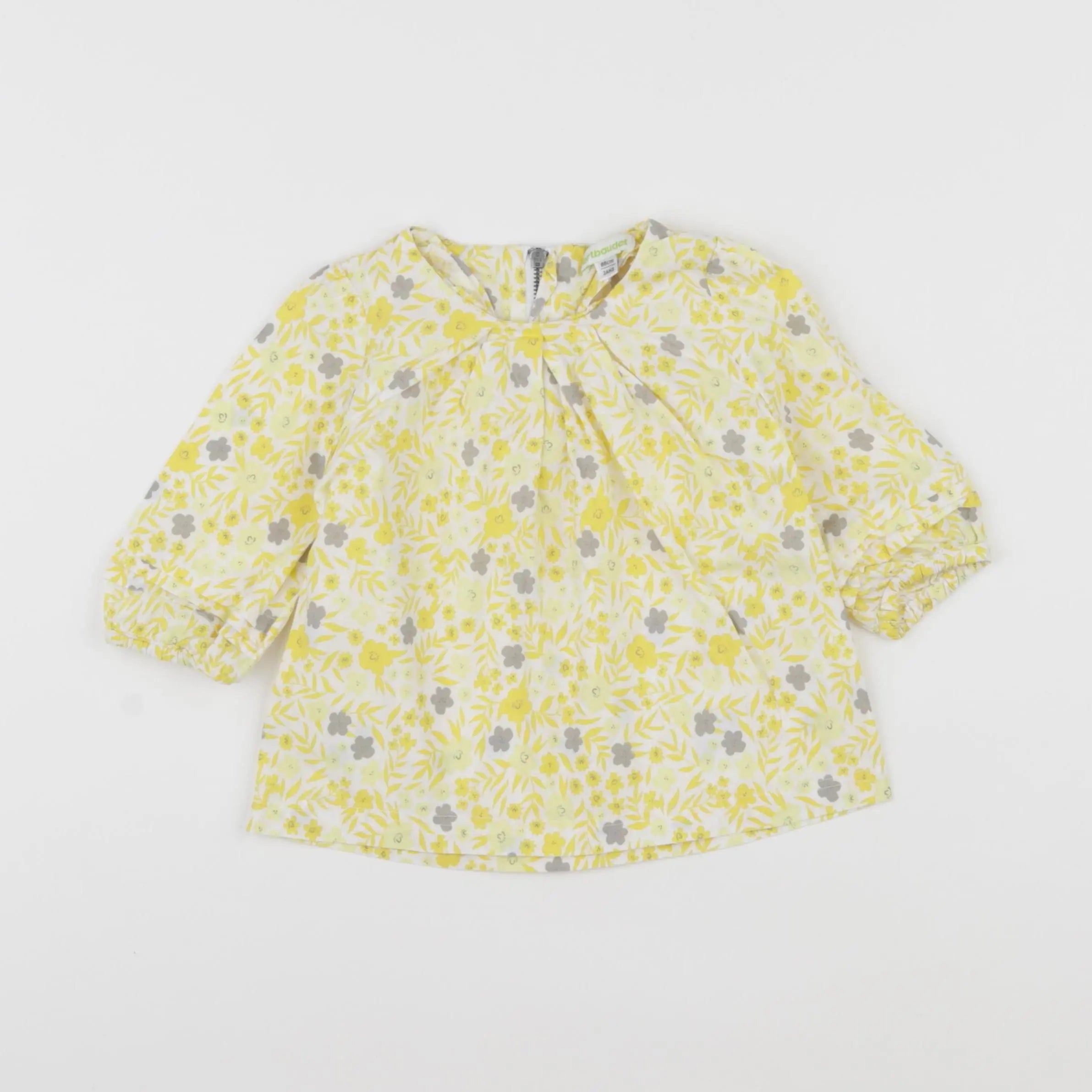 Vertbaudet - robe blanc, jaune - 2 ans