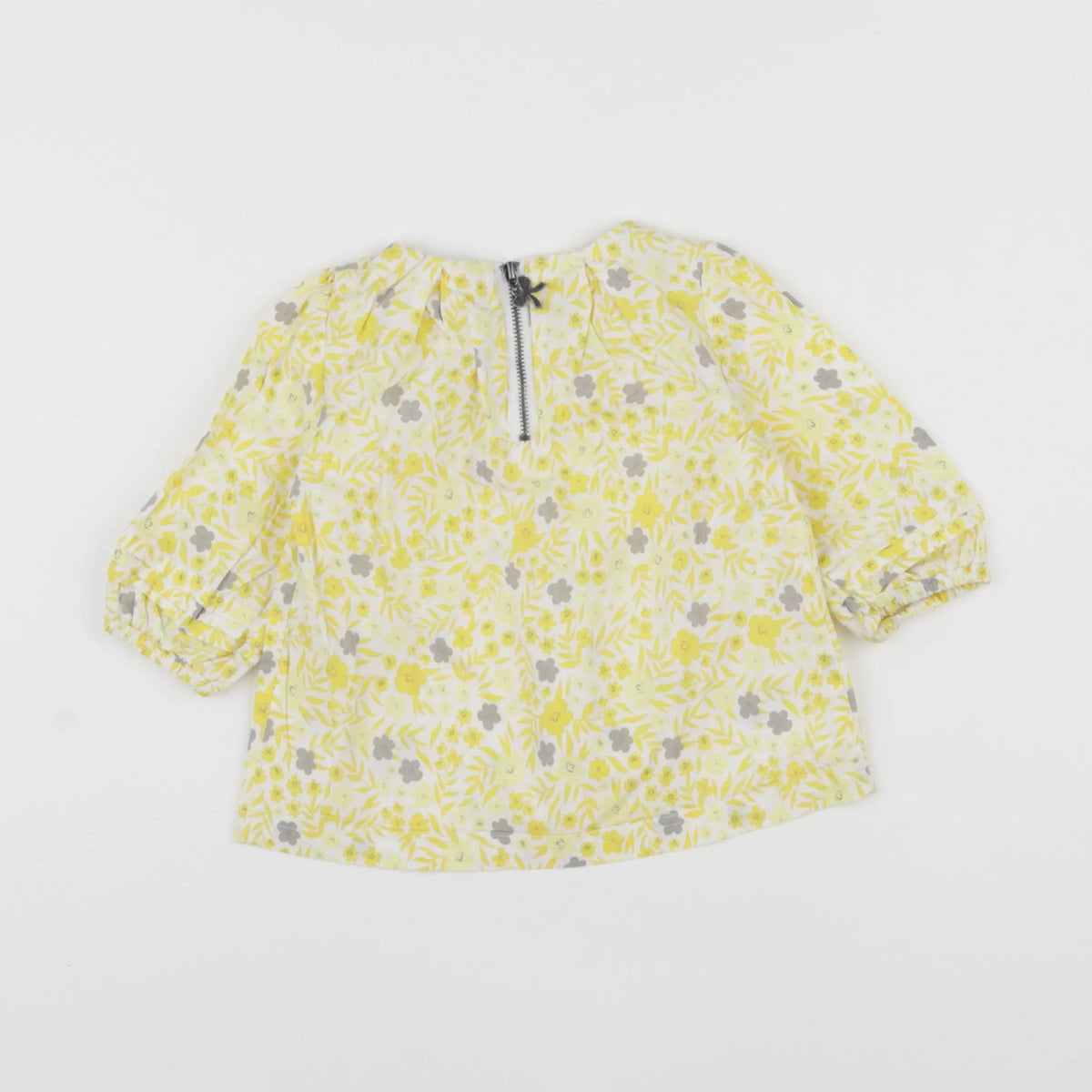 Vertbaudet - robe blanc, jaune - 2 ans