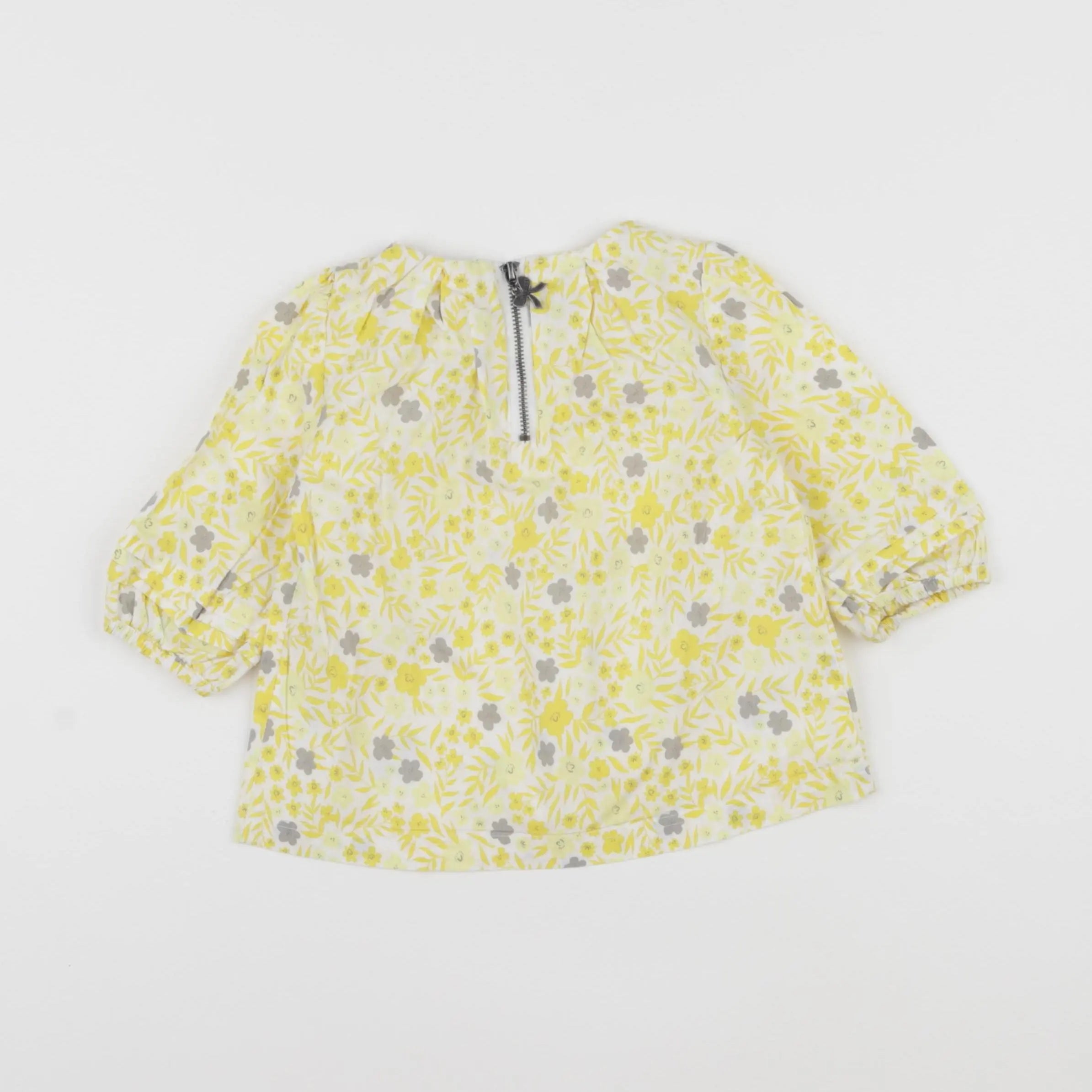 Vertbaudet - robe blanc, jaune - 2 ans