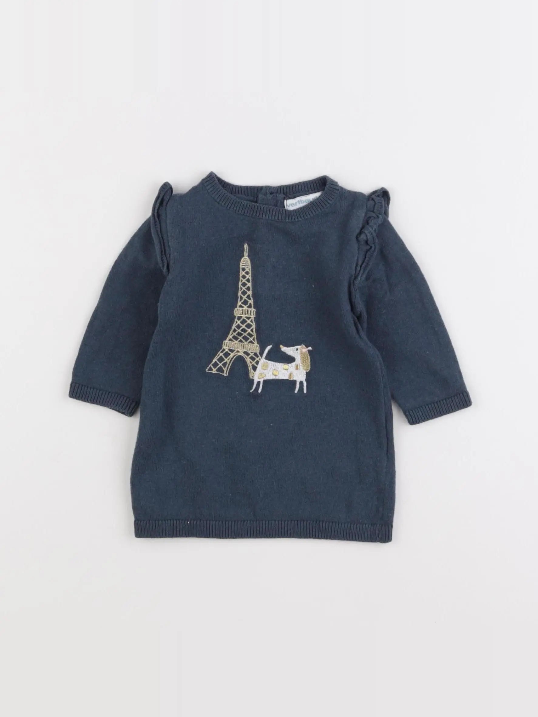 Vertbaudet - robe bleu - 3 mois