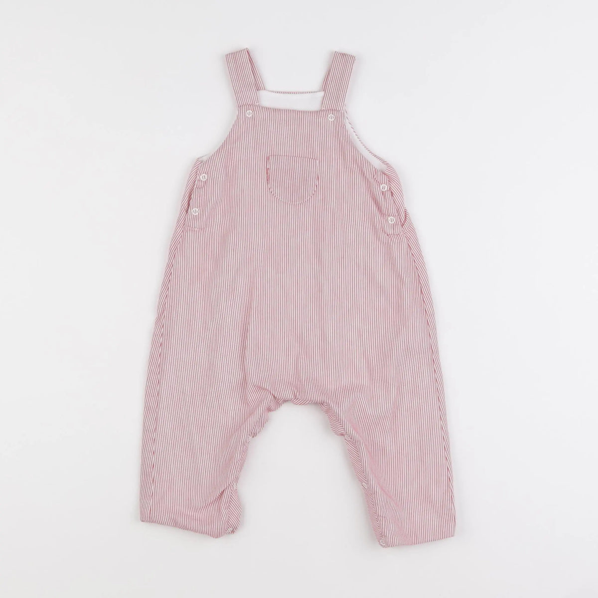 Petit Bateau - salopette blanc, rouge - 6 mois