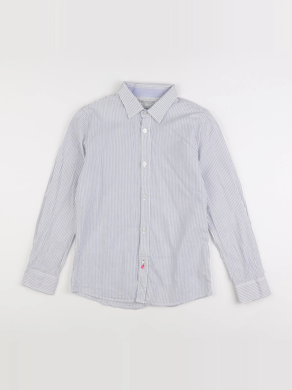 Zara - chemise blanc, bleu - 9/10 ans