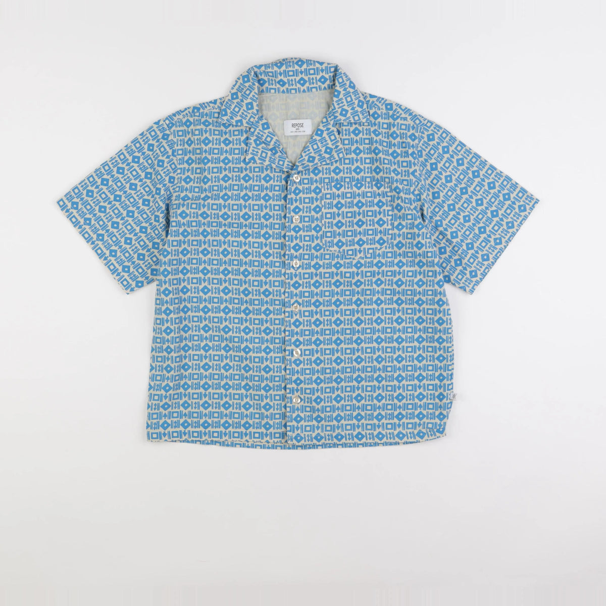 Repose AMS - chemise bleu, beige - 10 ans