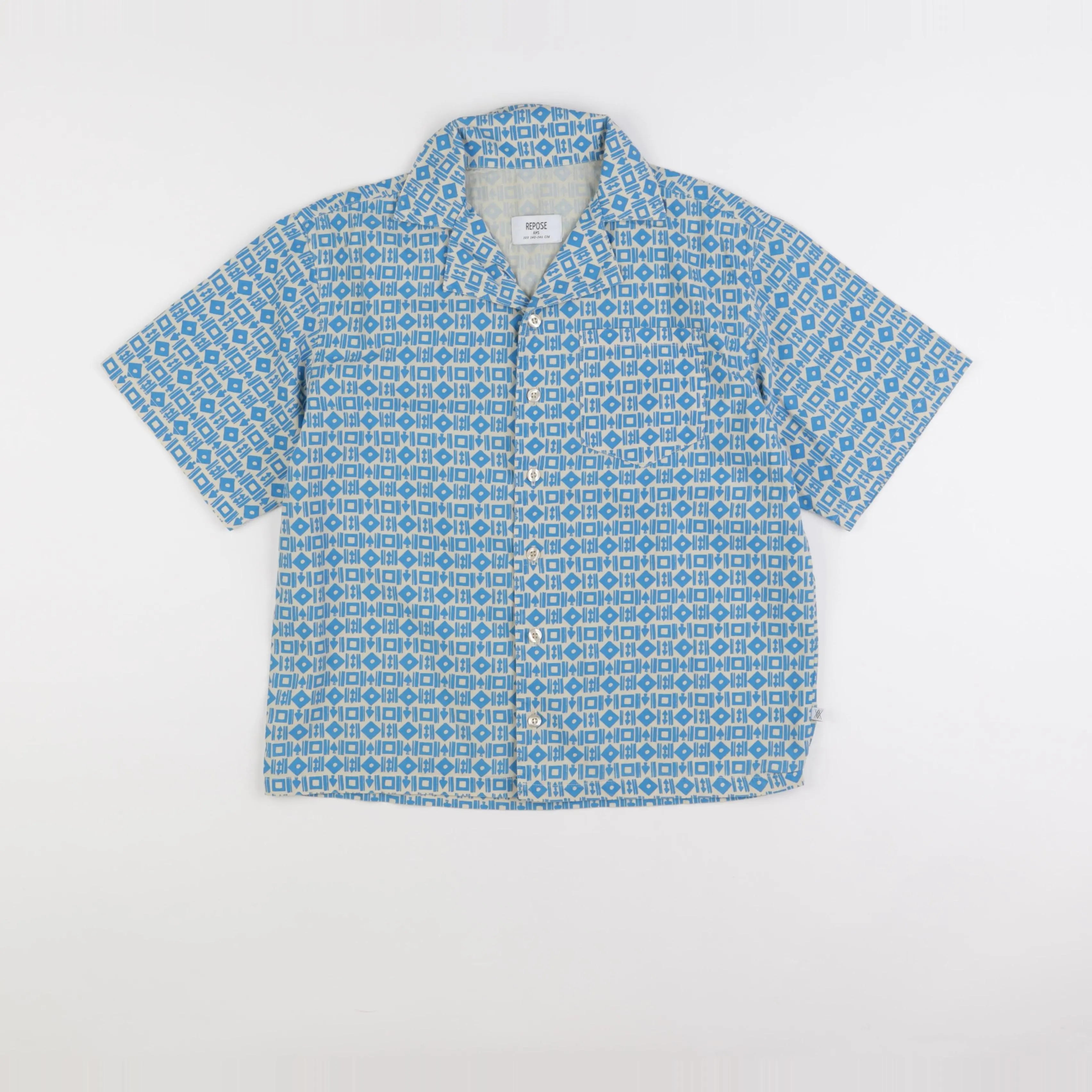 Repose AMS - chemise bleu, beige - 10 ans