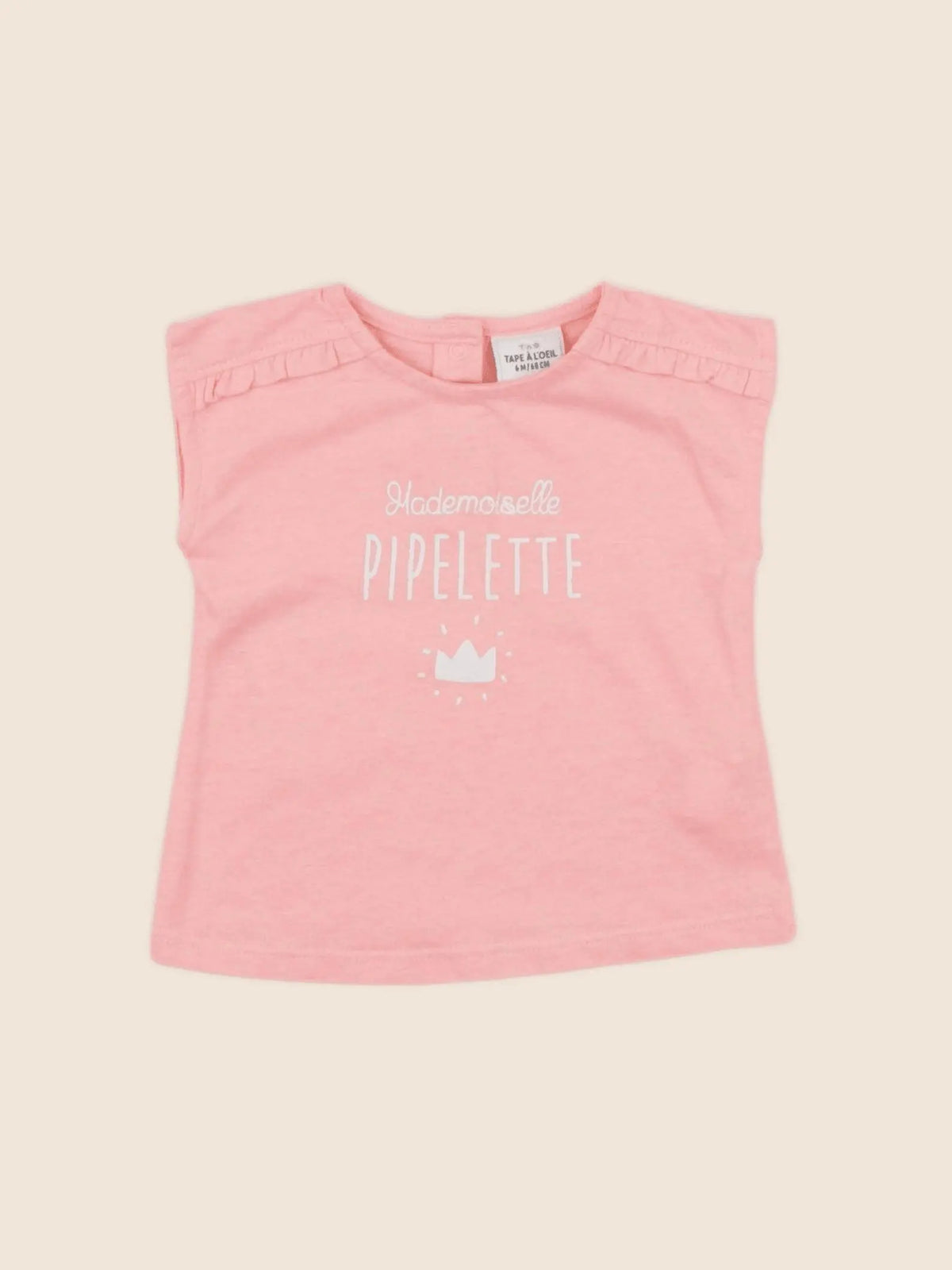 Tape à l'oeil - tee-shirt rose - 6 mois