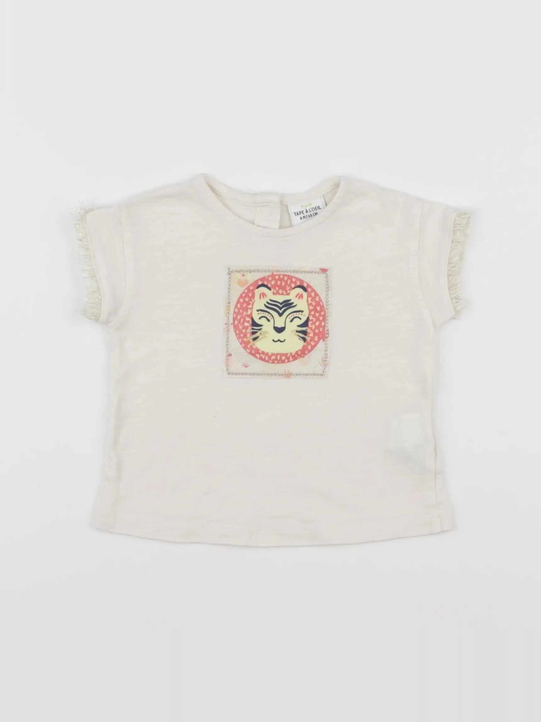 Tape à l'oeil - tee-shirt beige, or - 6 mois
