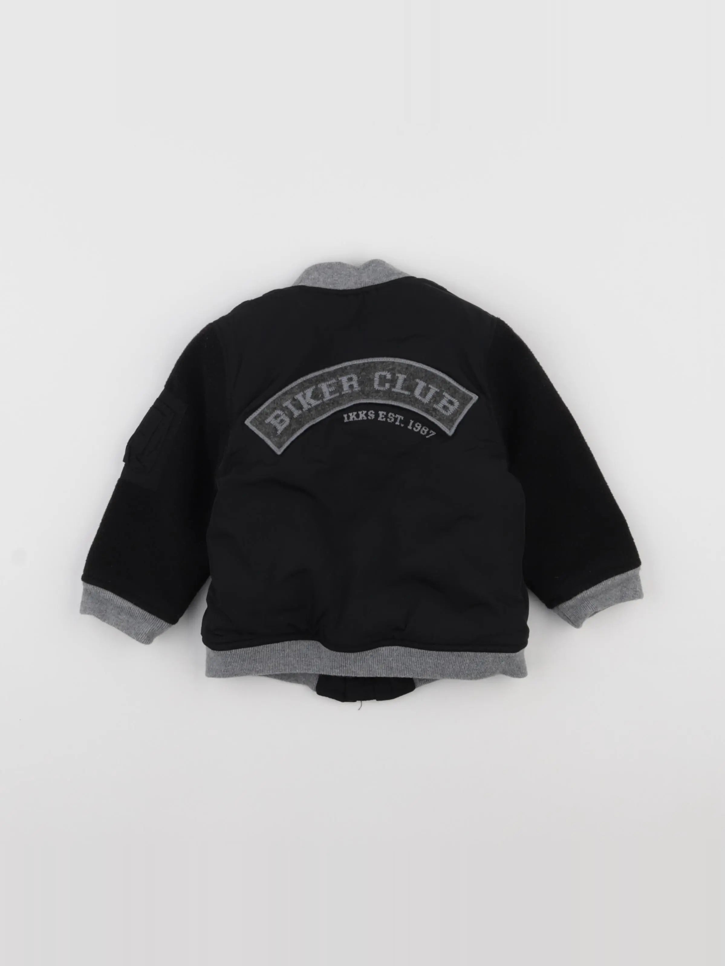 IKKS - veste doublé, imprimé au dos noir - 12 mois