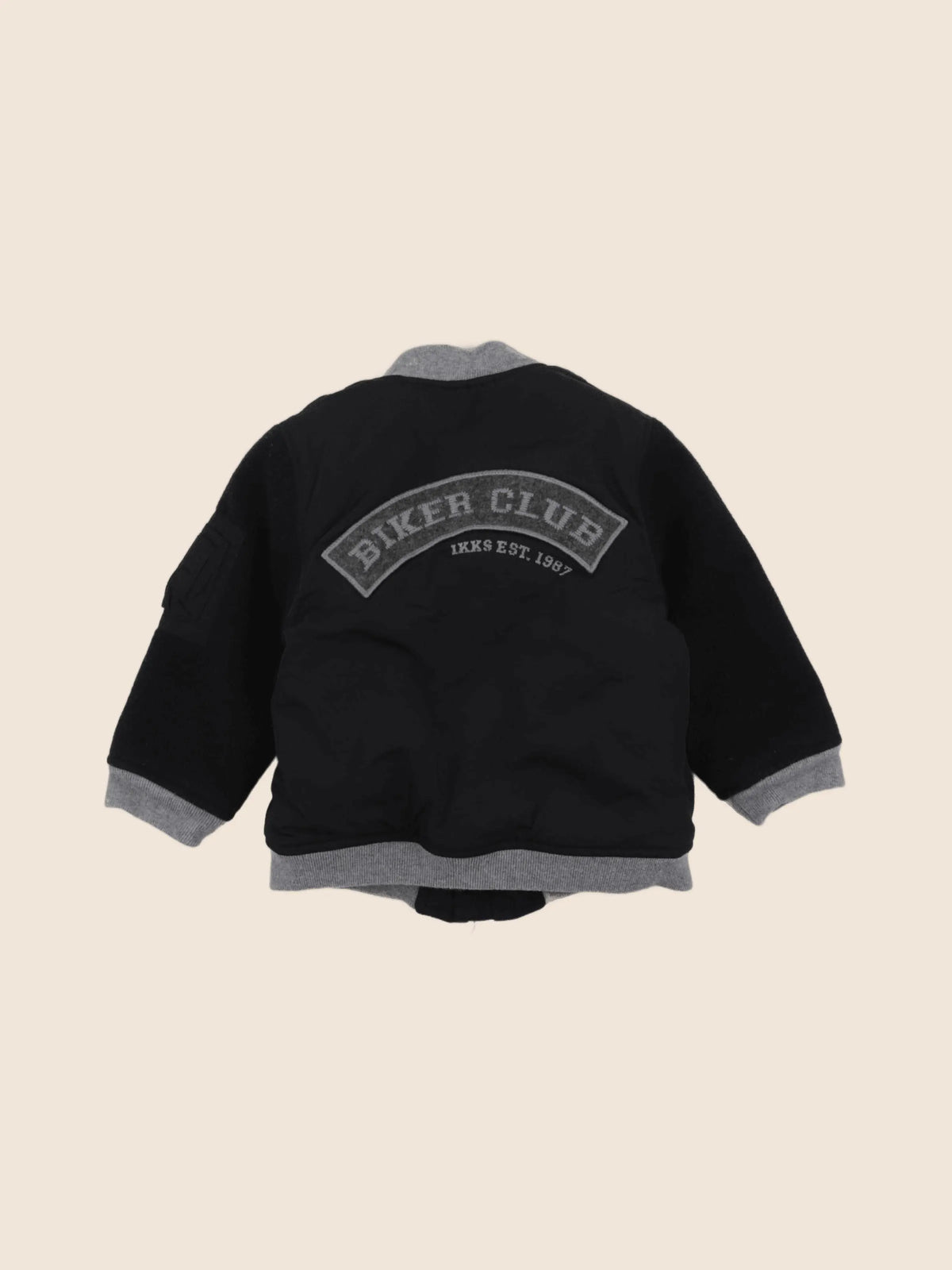 IKKS - veste doublé, imprimé au dos noir - 12 mois