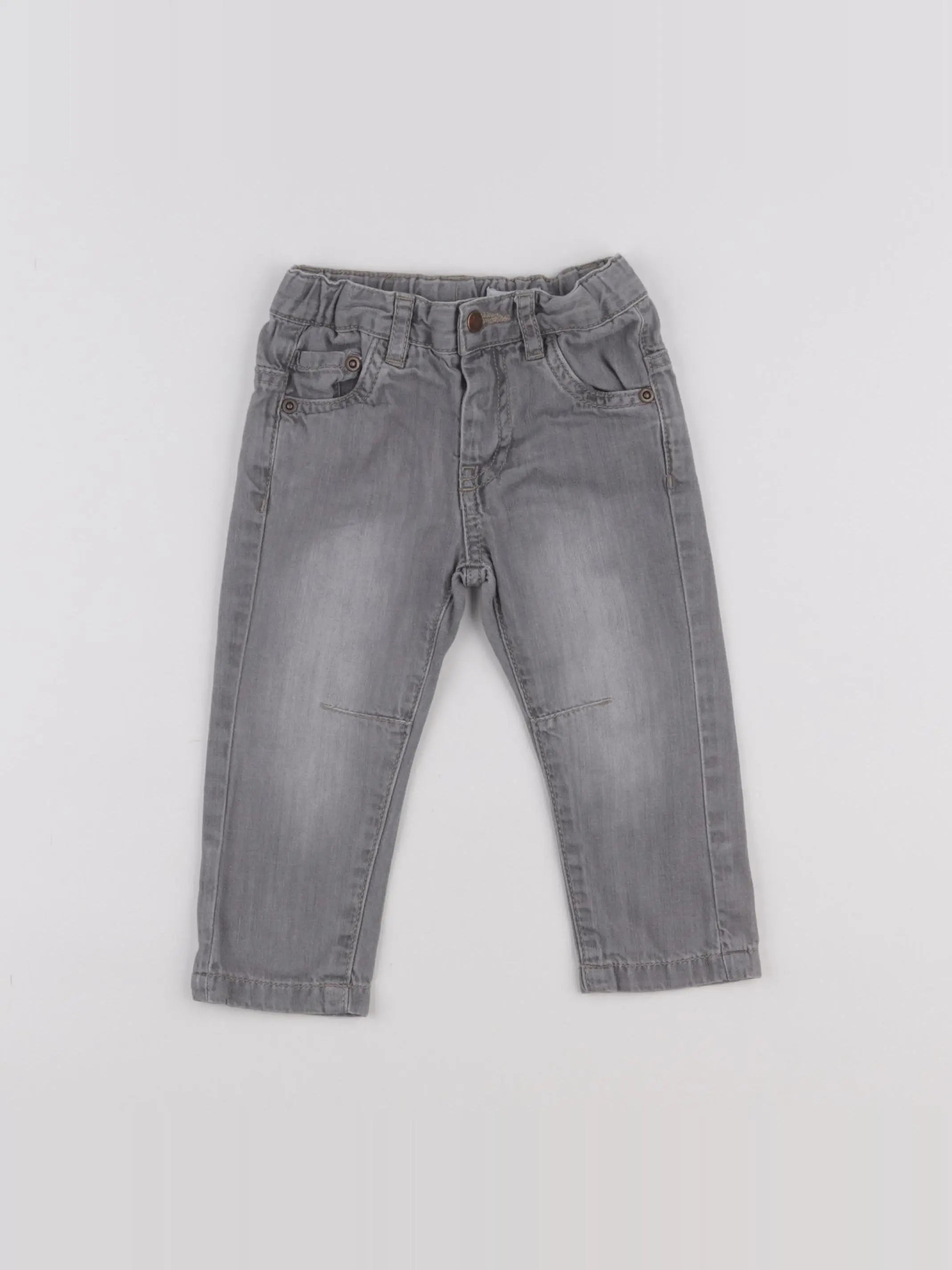 Vertbaudet - jean gris - 12 mois