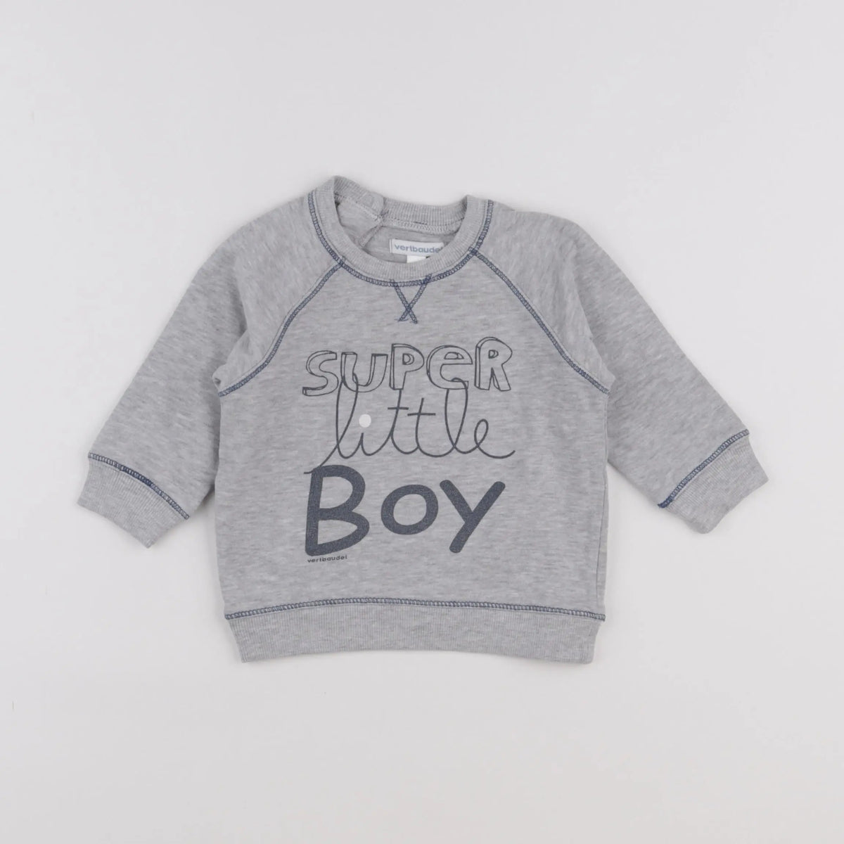 Vertbaudet - sweat gris - 12 mois