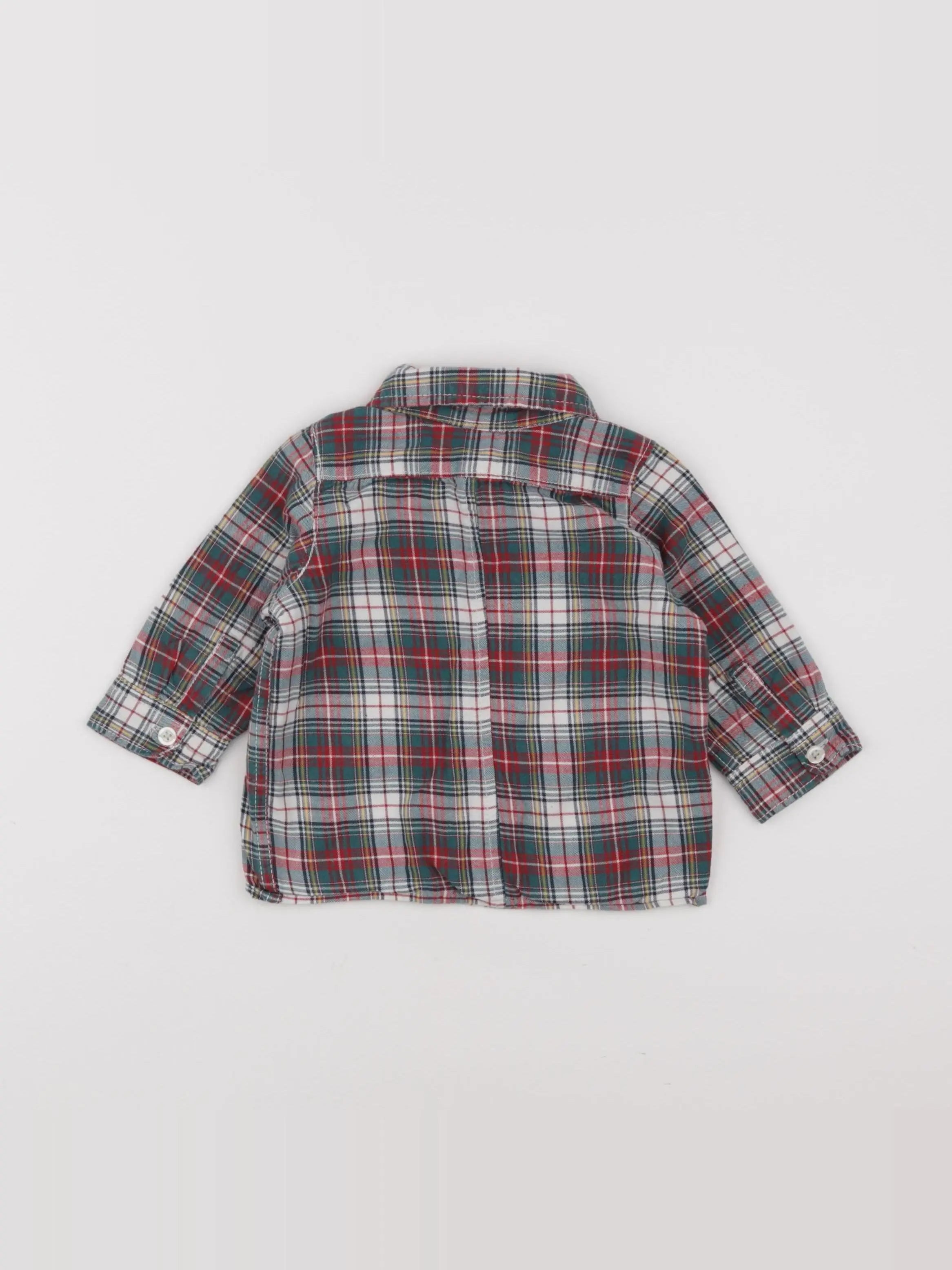 GAP - chemise vert, rouge - 6/12 mois