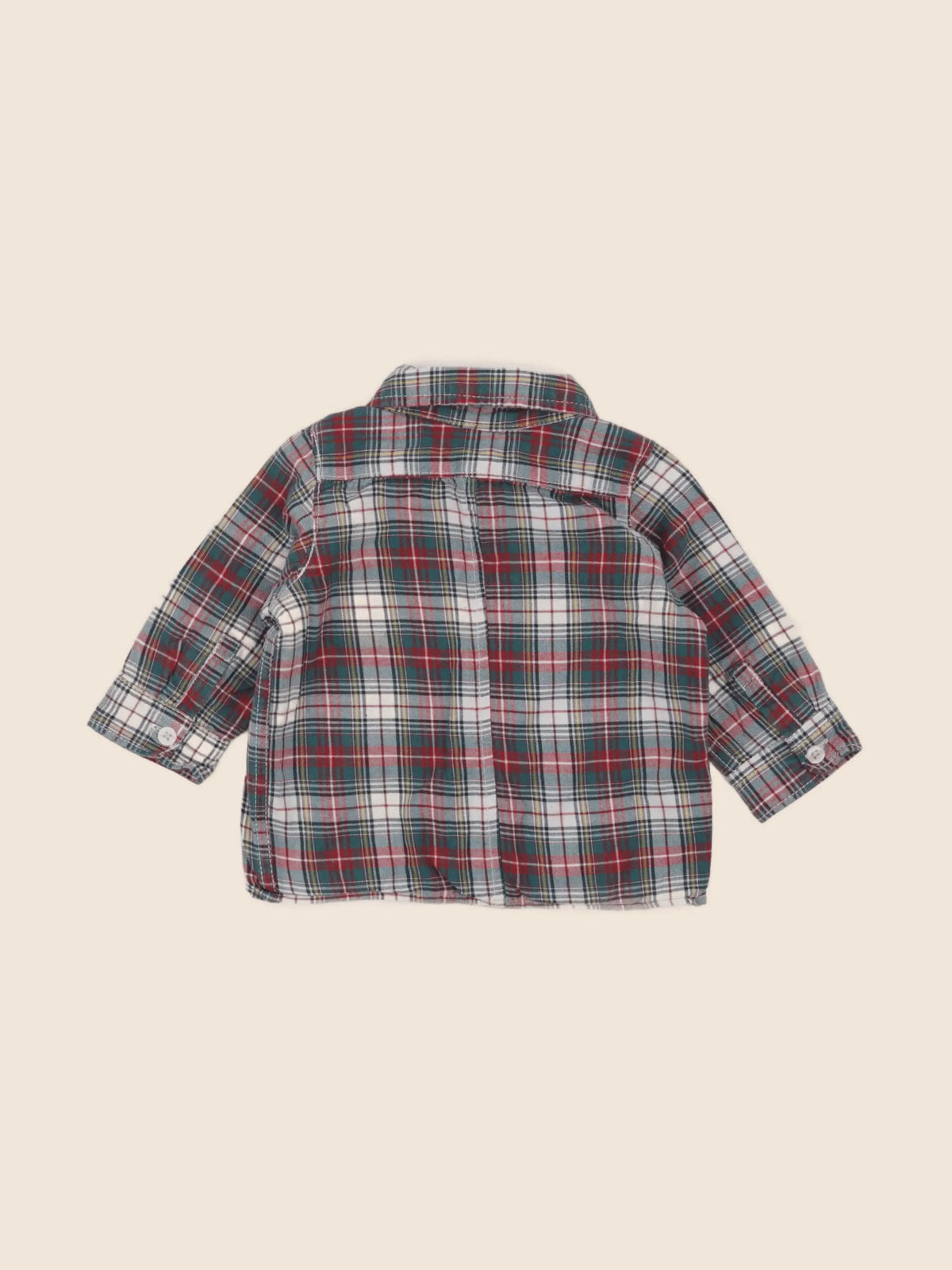 GAP - chemise vert, rouge - 6/12 mois