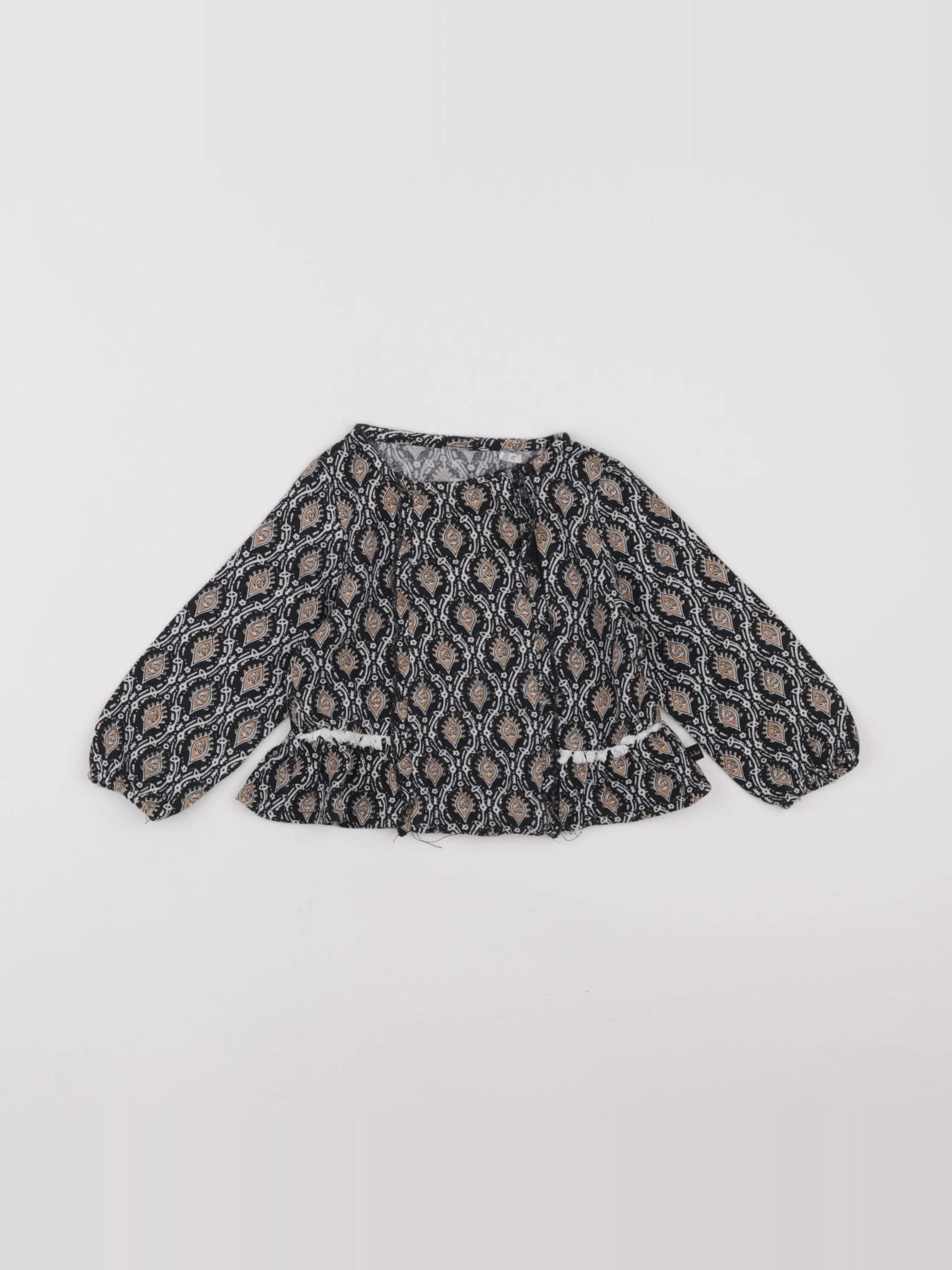 IKKS - blouse noir - 12 mois