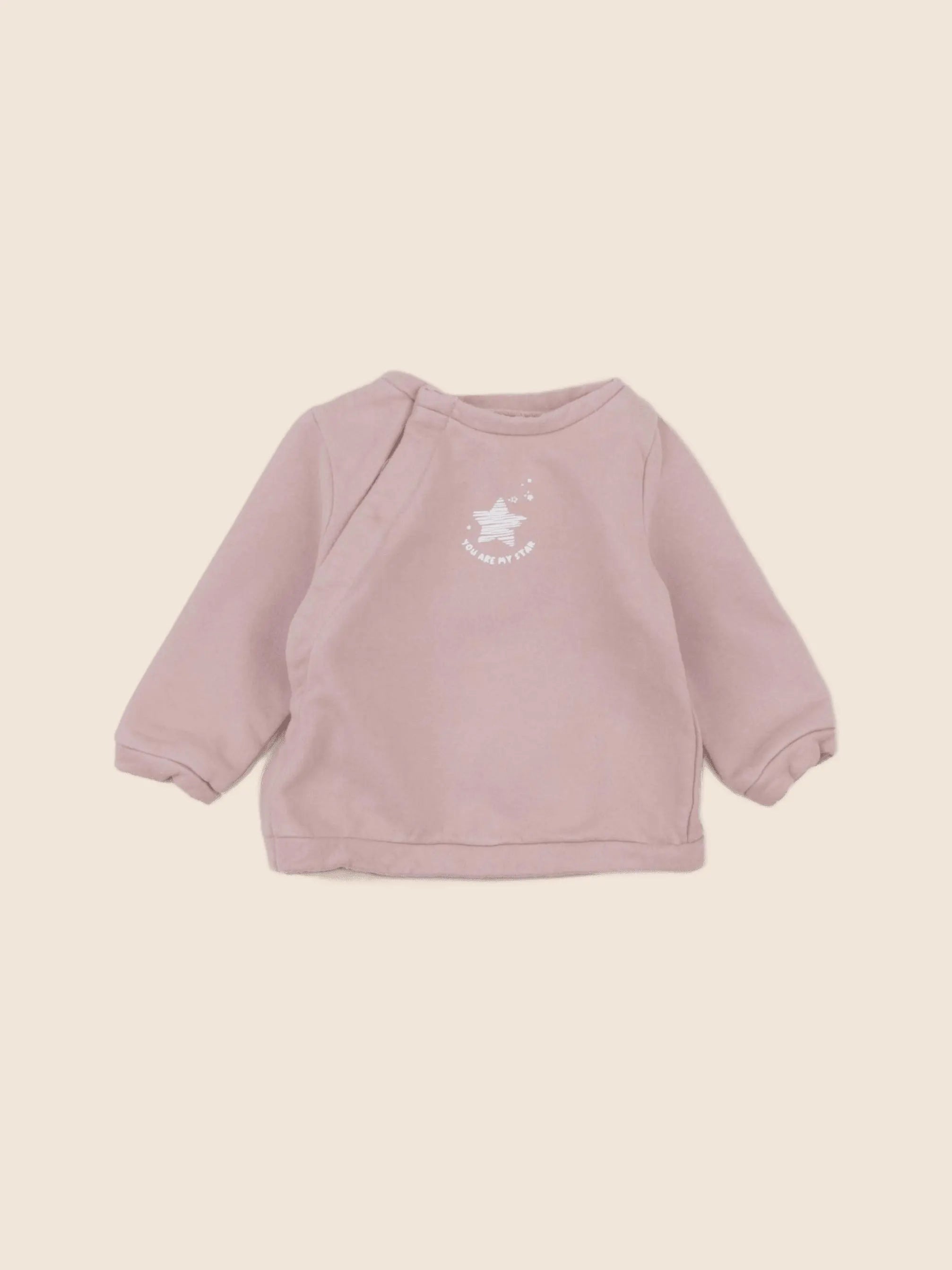 Vertbaudet - sweat rose - 6 mois