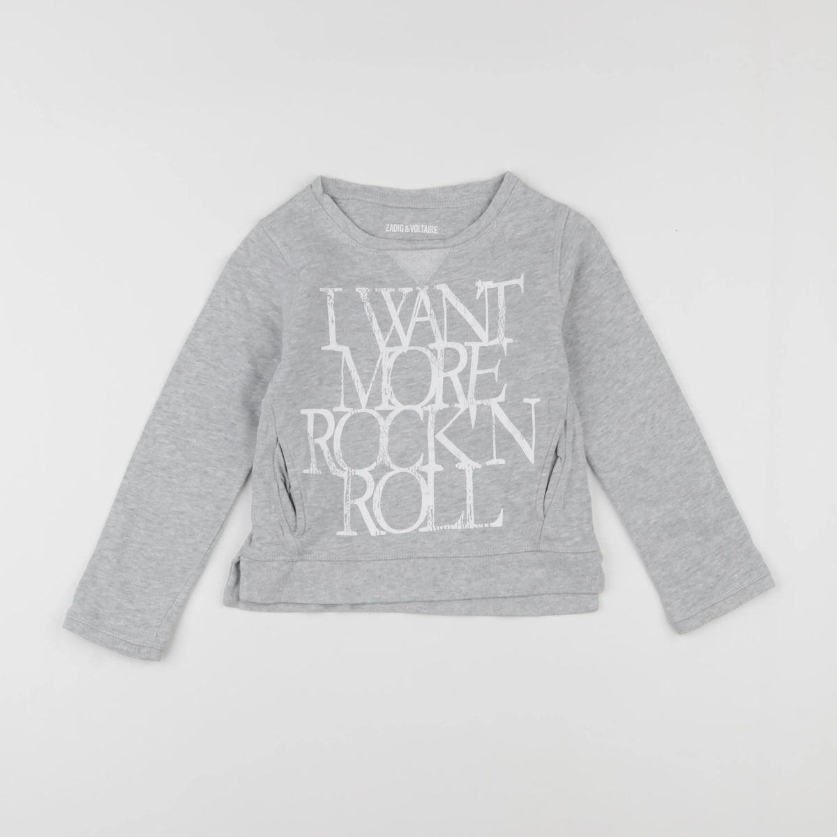 Zadig & Voltaire - sweat gris - 4 ans