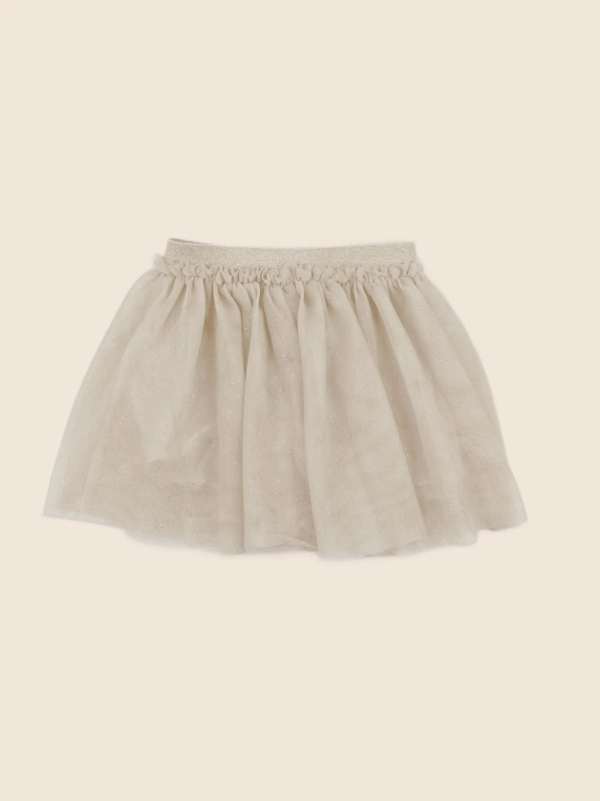 Vertbaudet - jupe beige, or - 2 ans