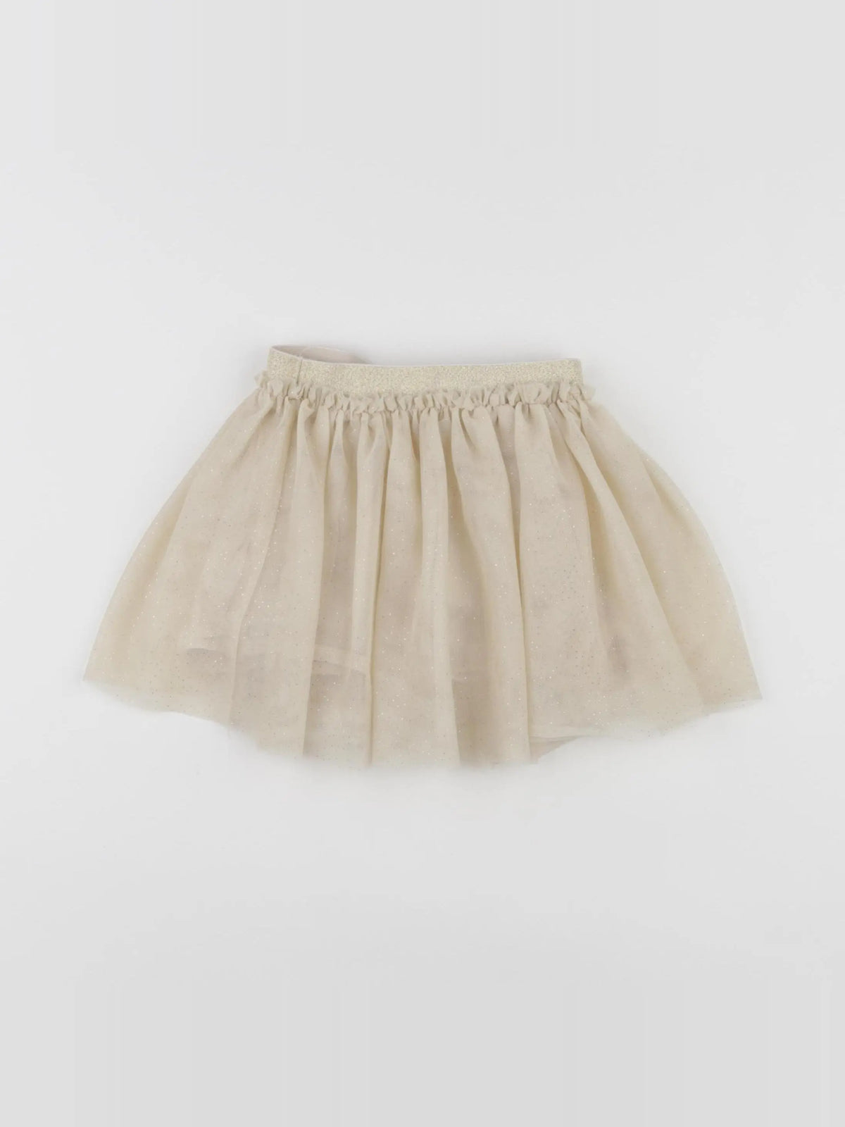 Vertbaudet - jupe beige, or - 2 ans