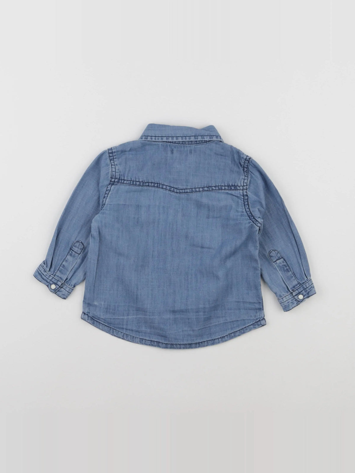 Boutchou - chemise bleu - 12 mois