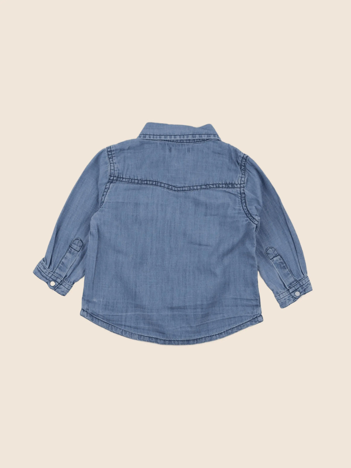 Boutchou - chemise bleu - 12 mois