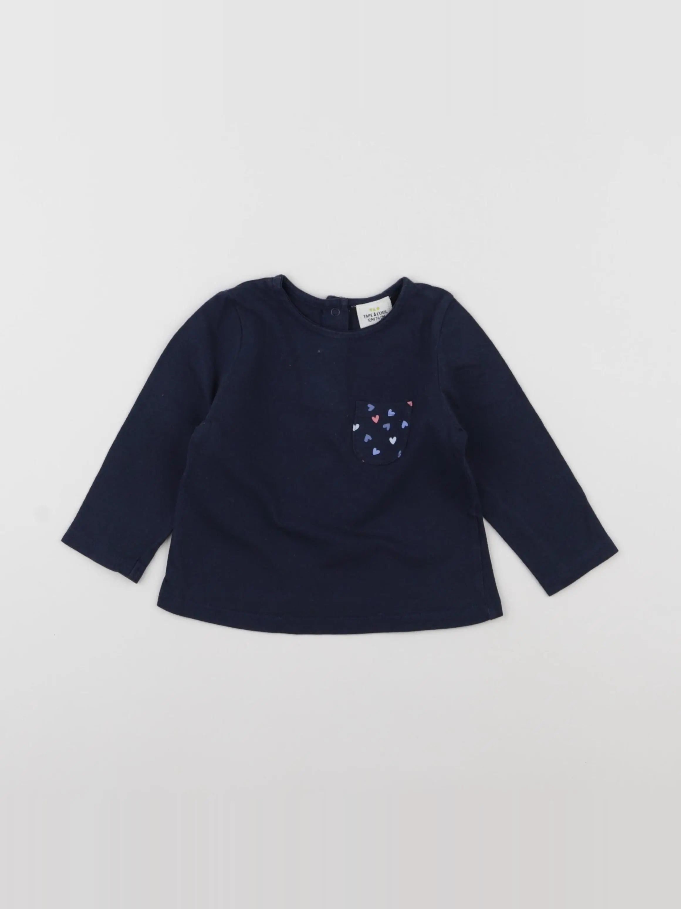 Tape à l'oeil - tee-shirt bleu - 12 mois